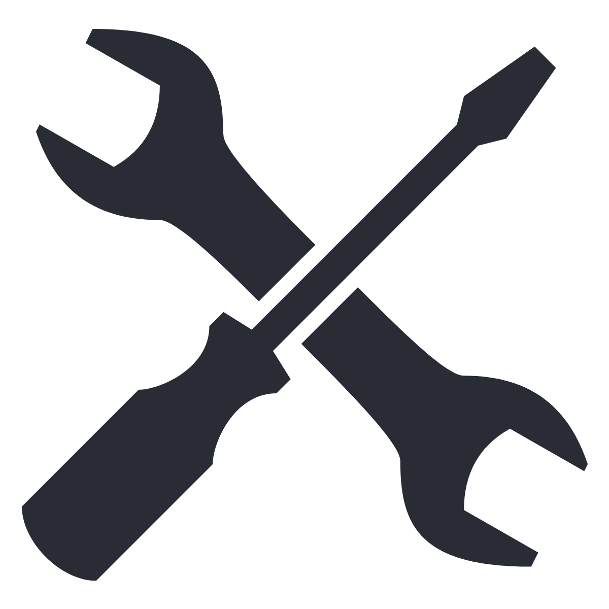 Icon of a wrench and a screwdriver crossed