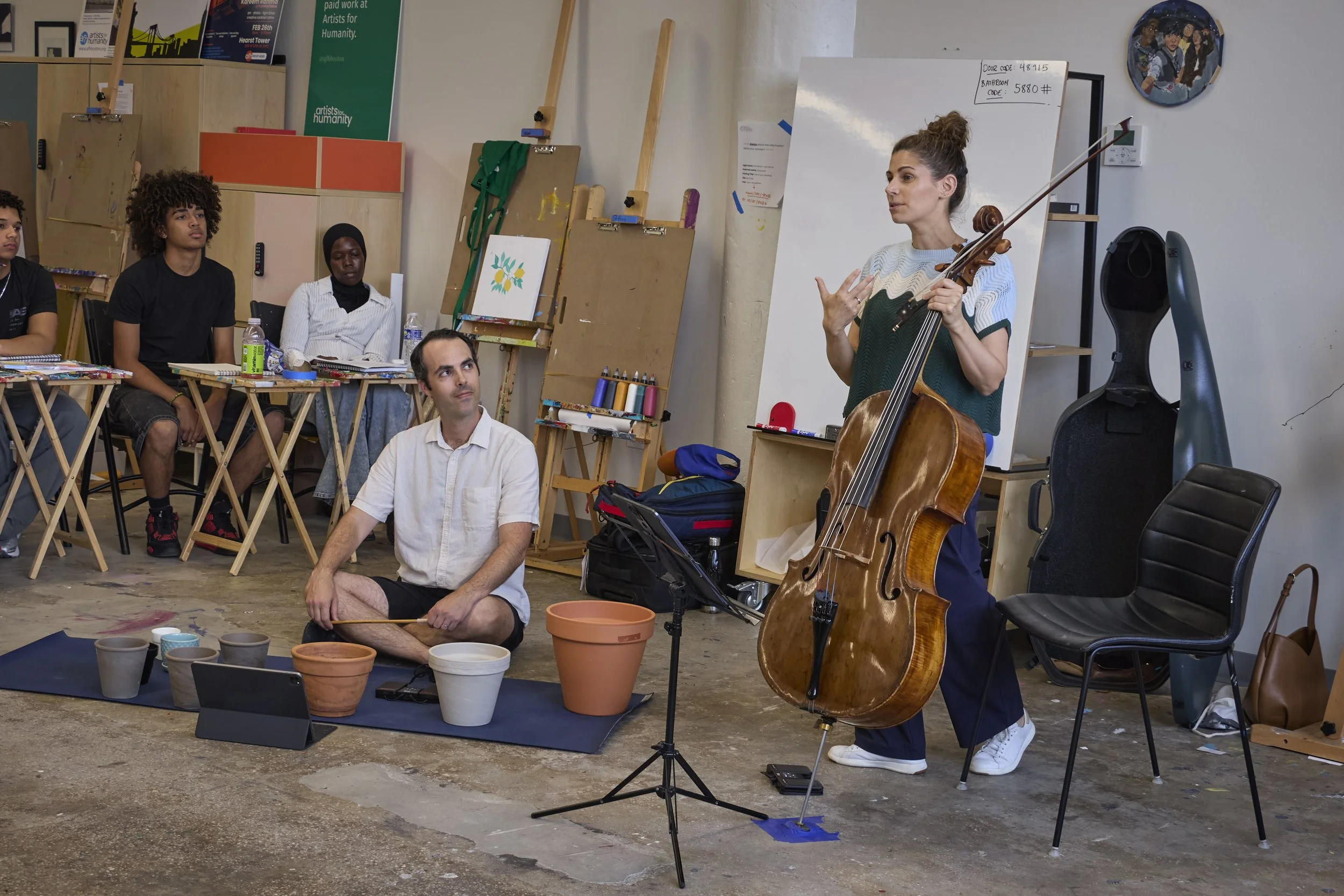 Play Out Workshop for art students at the Artists For Humanity NYC studio. Photo by Celena Sullivan