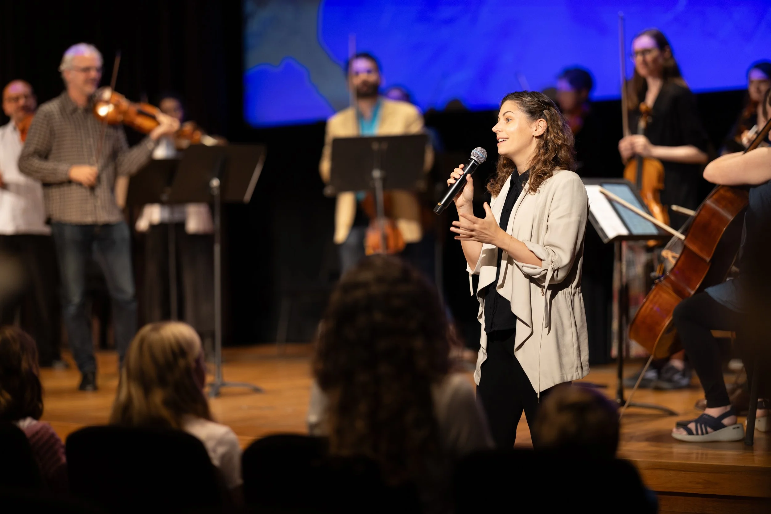 Play Out leads a family concert featuring The Knights at The Clark. Photo by Tucker Bair