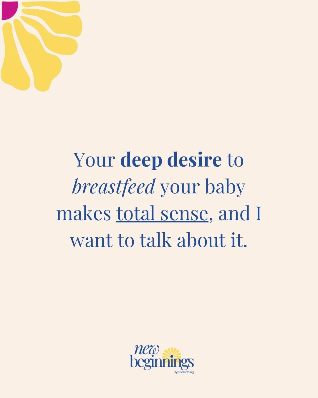 Breastfeeding isn&rsquo;t &lsquo;just another choice&rsquo;.
It&rsquo;s biology. 
And wanting to breastfeed your baby makes complete sense. 
But it&rsquo;s a skill that you both have to learn, and the right support is so important. 

If you want to g