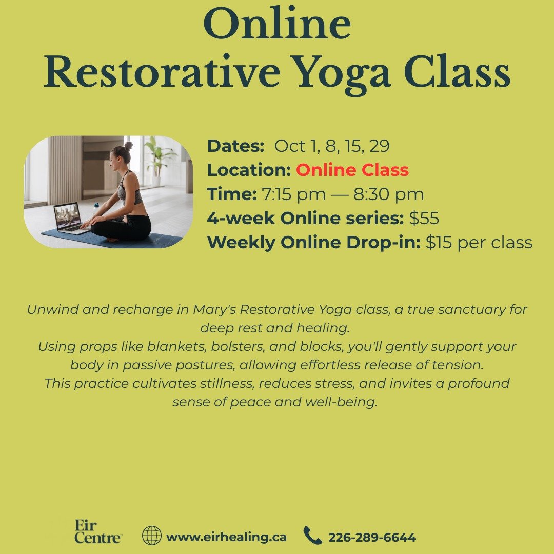 🌿Slow down. Breathe deeply. Restore balance.
✨Join us for Restorative Yoga &mdash; a gentle practice designed to help you release tension, calm your nervous system, and return to yourself.
🕯️Perfect for all levels, including those navigating treatm