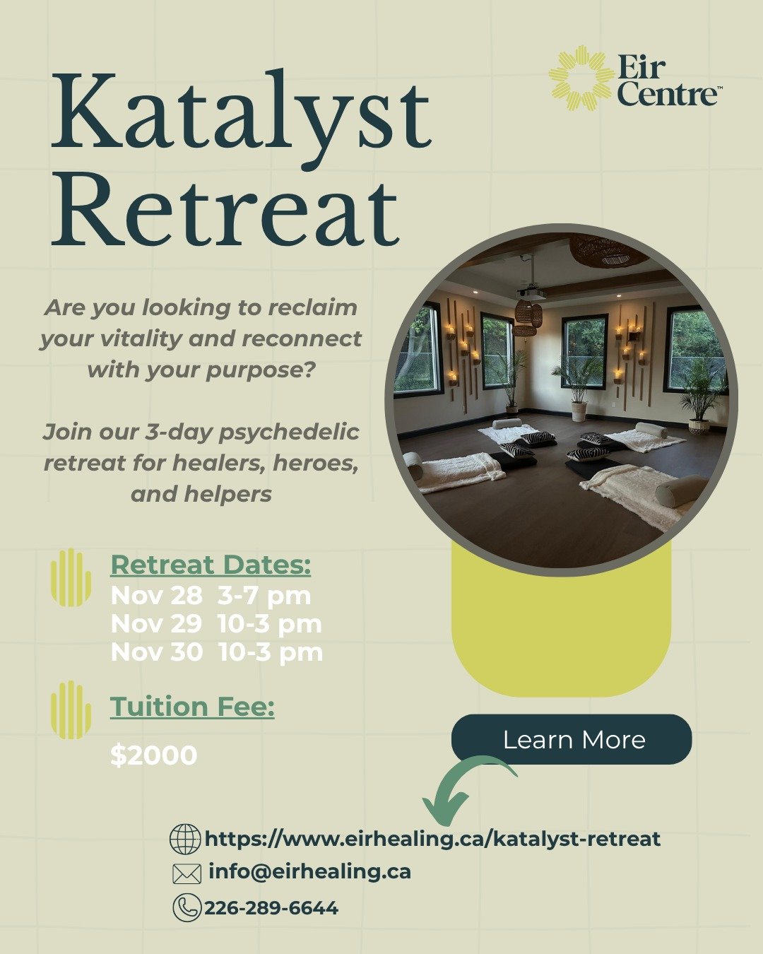 Step Away. Breathe Deeply. Come Back to Yourself.

If you spend your days caring for others &mdash; as a nurse, social worker, physician, paramedic or health care professional&mdash; you deserve a space to restore your own well-being.

The Katalyst R