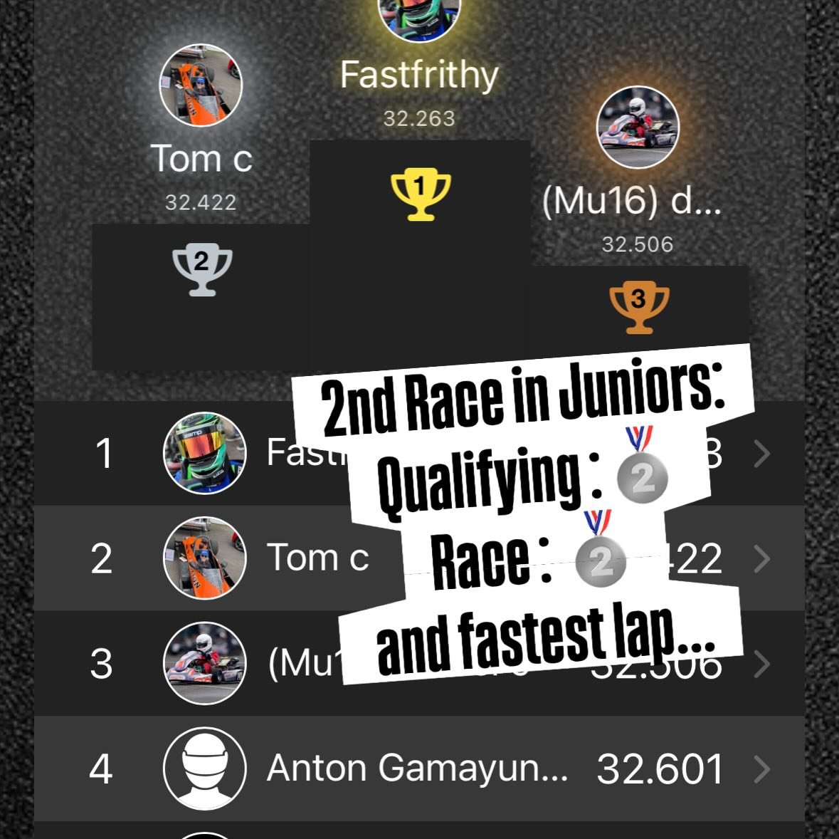 Second race, second place!