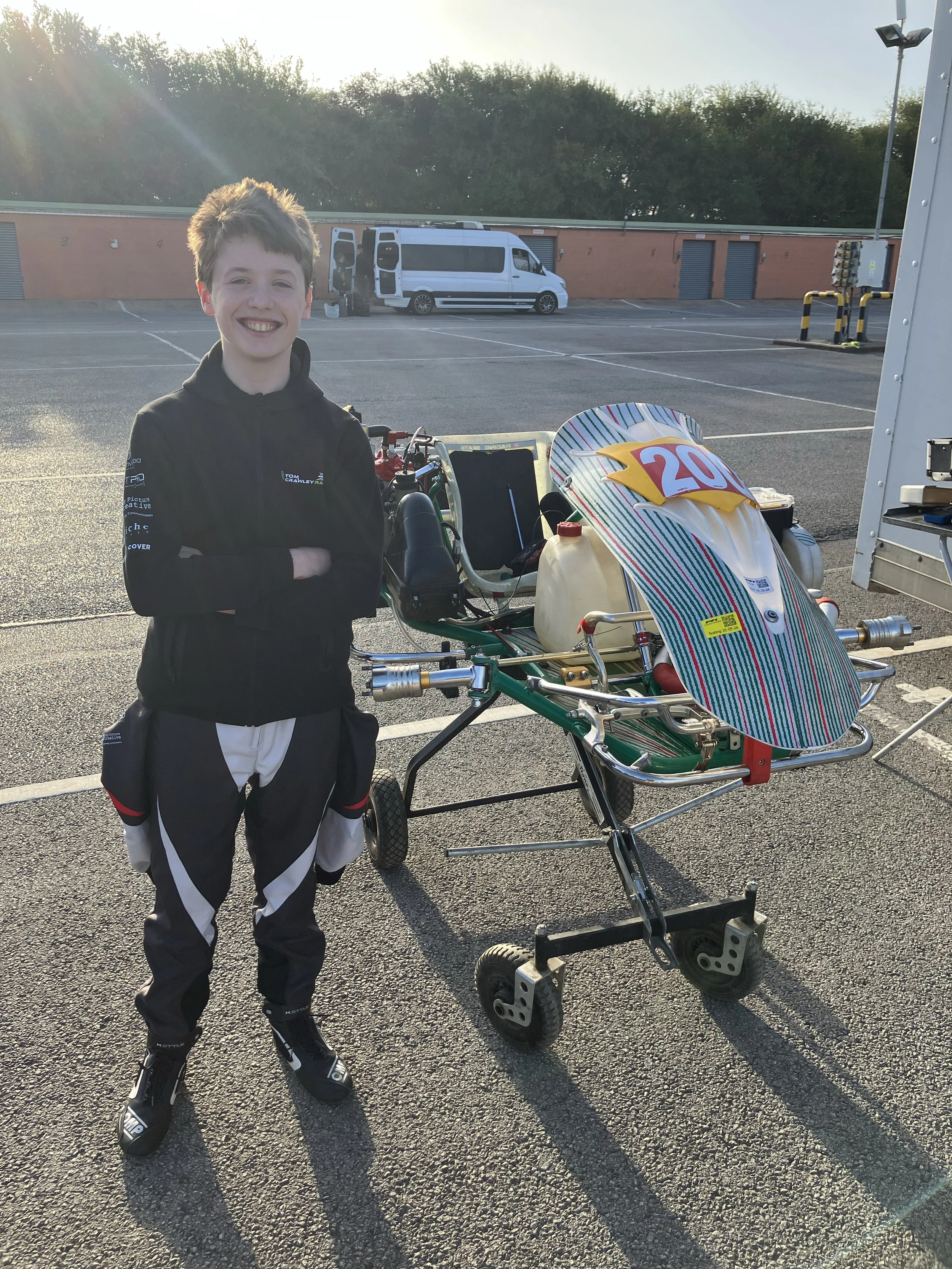 Tom with kart pre setup.jpg