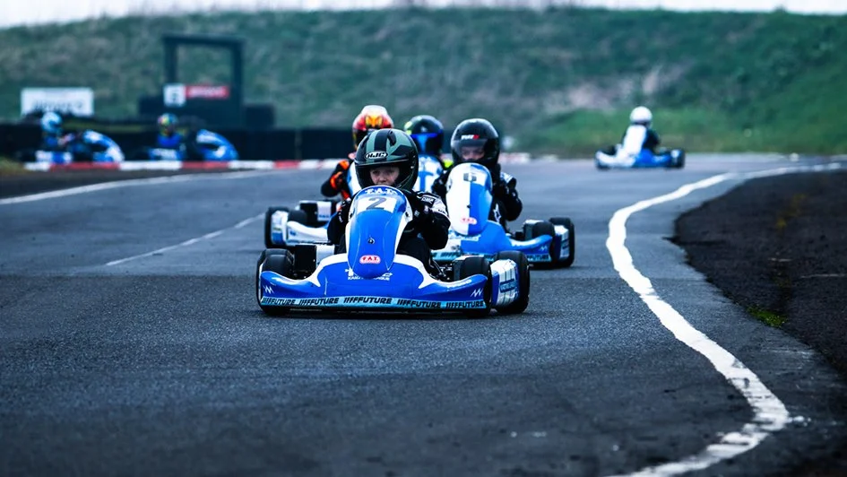 Tom Crawley - Leading in a FAT Karting Race