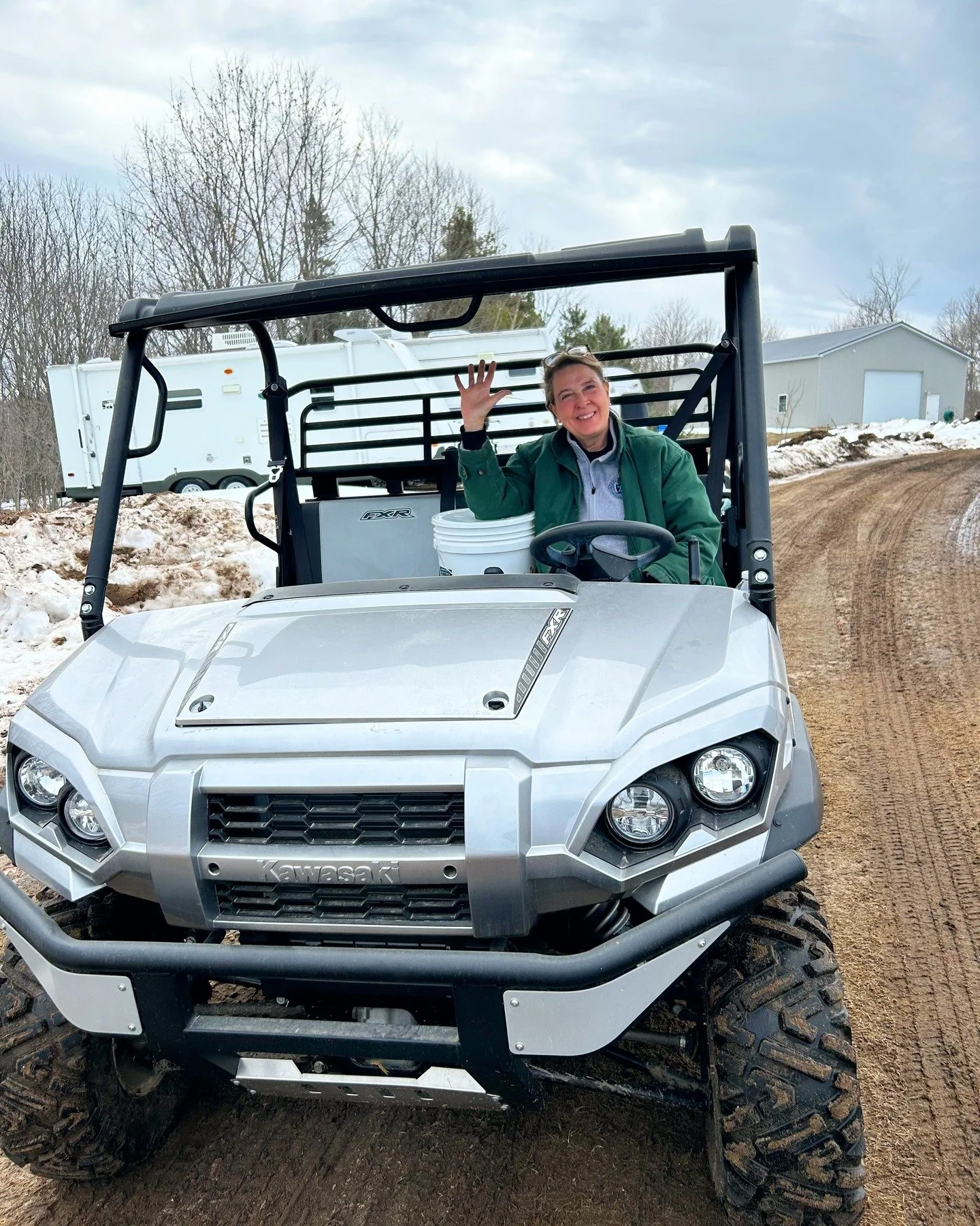 A wave from the road and a day&rsquo;s work ahead. 👋

Elizabeth and Marc are out on the farm collecting maple sap &mdash; one of the quiet seasonal rhythms that marks the turn toward spring here in Suttons Bay. 🌳 ✨

Moments like these are part of t