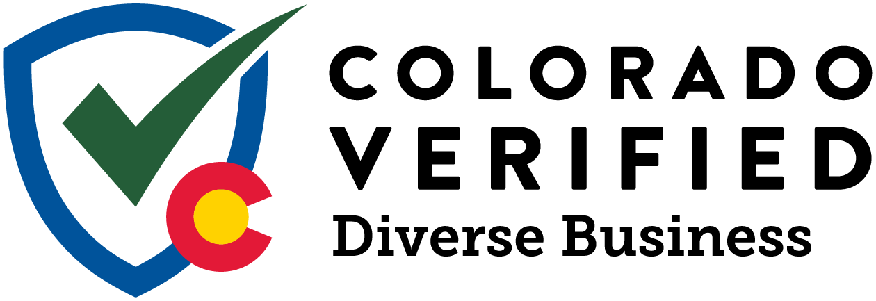 Colorado state logo with a shield, a check mark, and a stylized 'C' in red and yellow