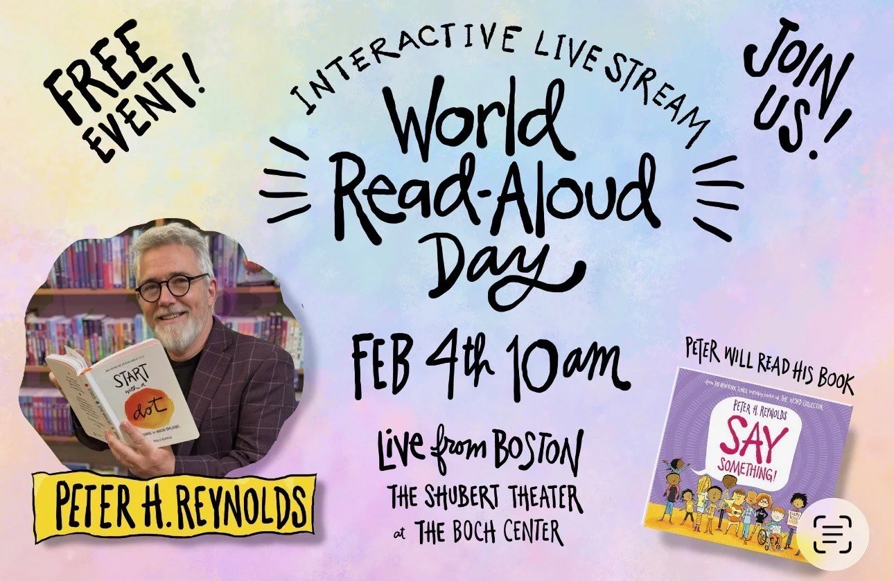 World Read Aloud Day 2026 with Peter H. Reynolds and the Boch Center