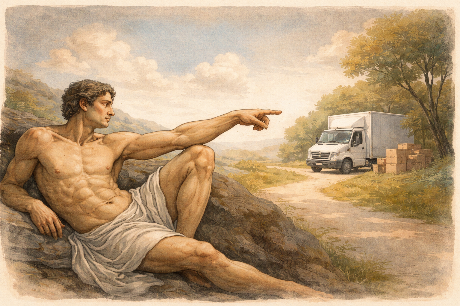 Michelangelo and the Moving Truck