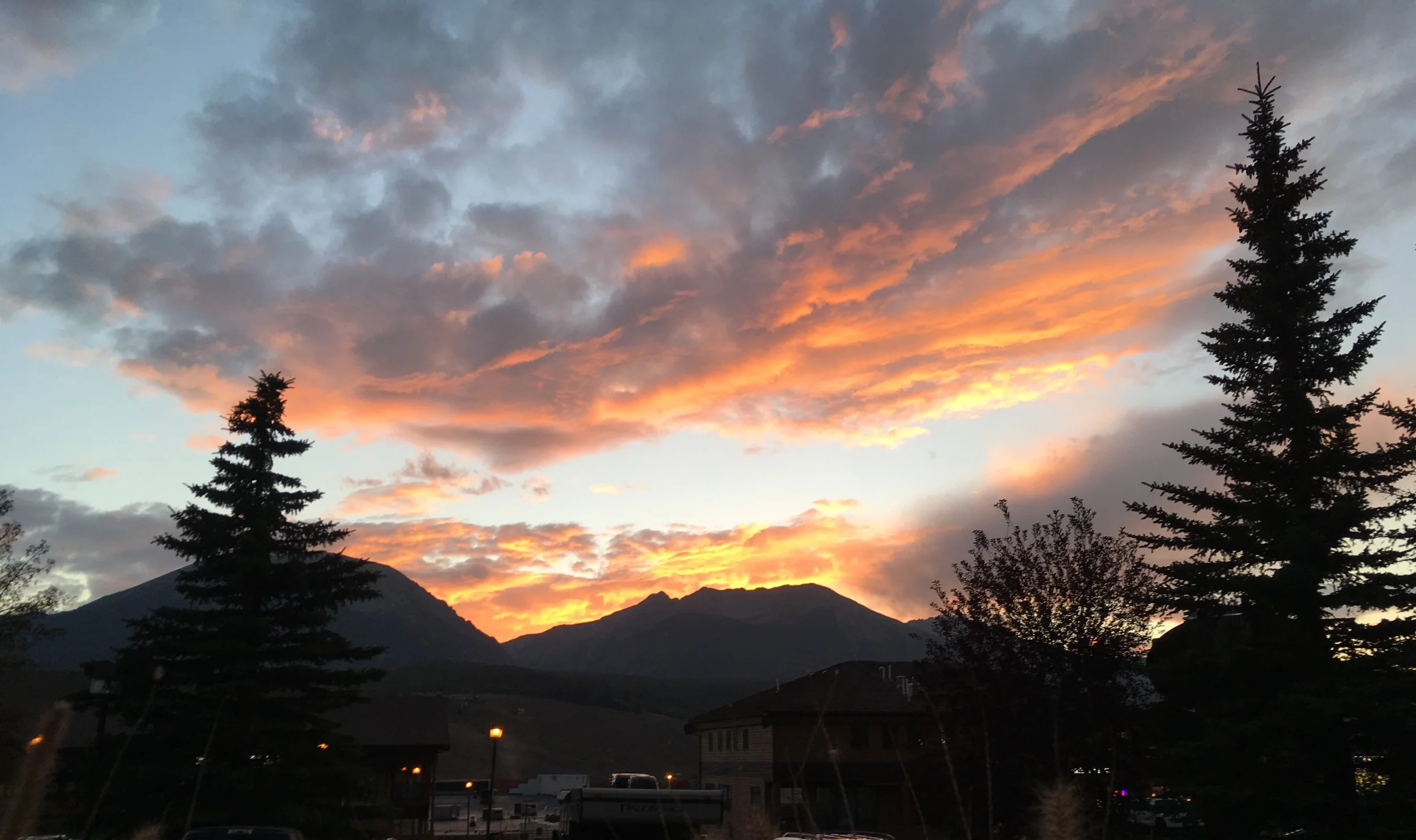 Sunset over Buffalo Mountain, Summit County