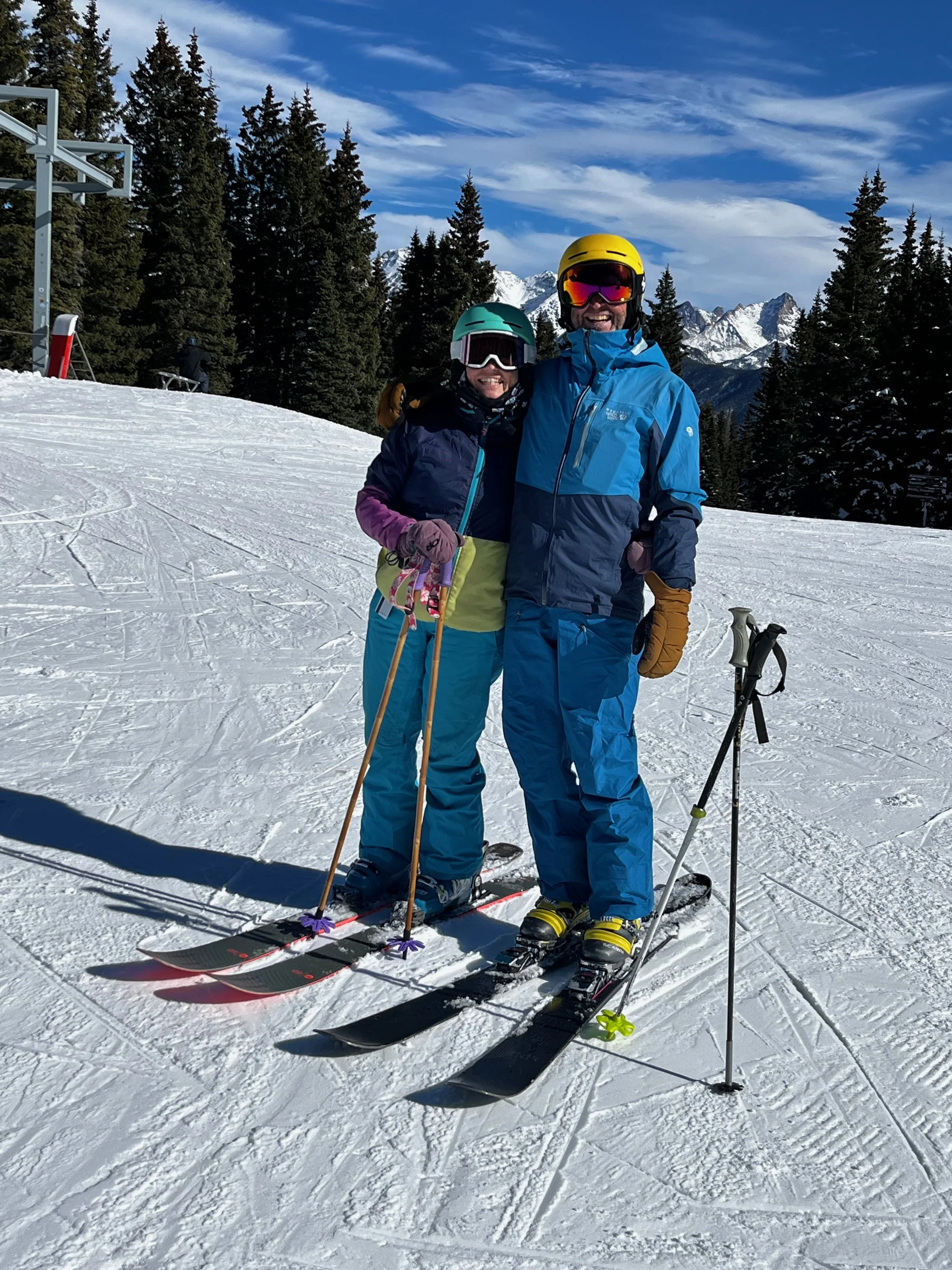 Two skiers at Purgatory, CO