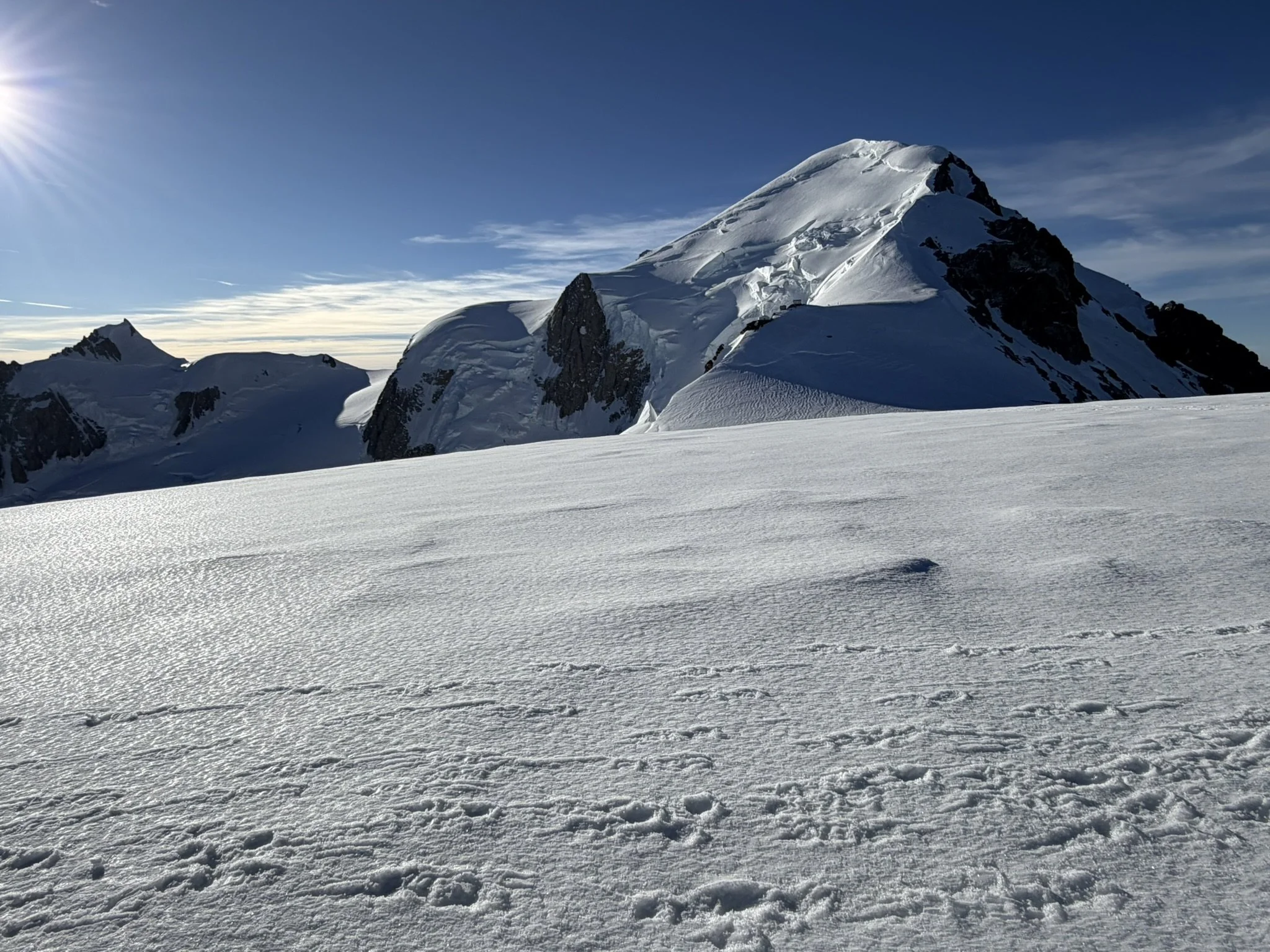Dôme du Goûter summit, looking towards Mont Blanc