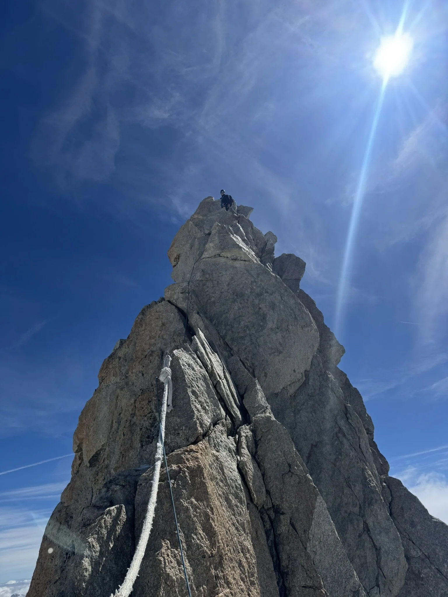 Near the top of the Dent du Geant