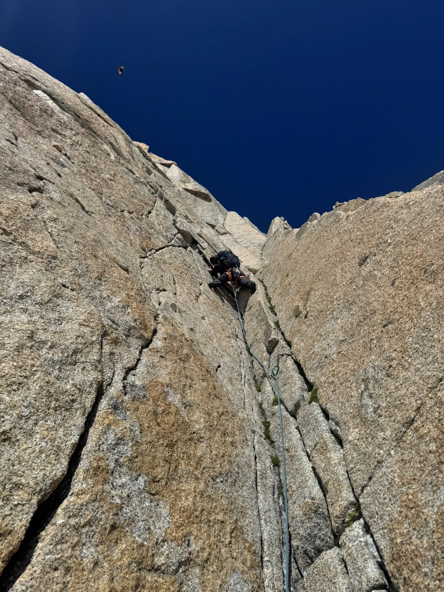Beautiful granite of the Aiguille du Midi - Voie Kohlmann