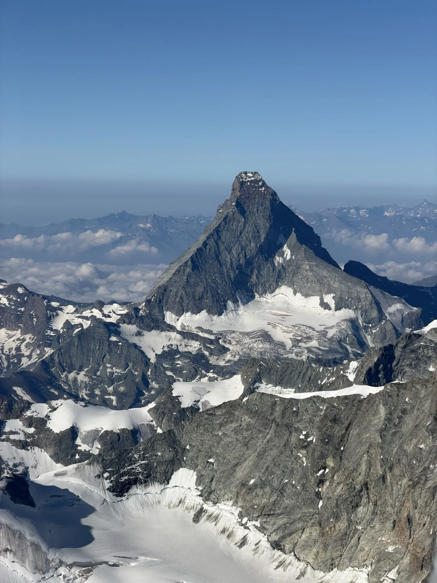 View of the Matterhorn from the Weisshorn summit