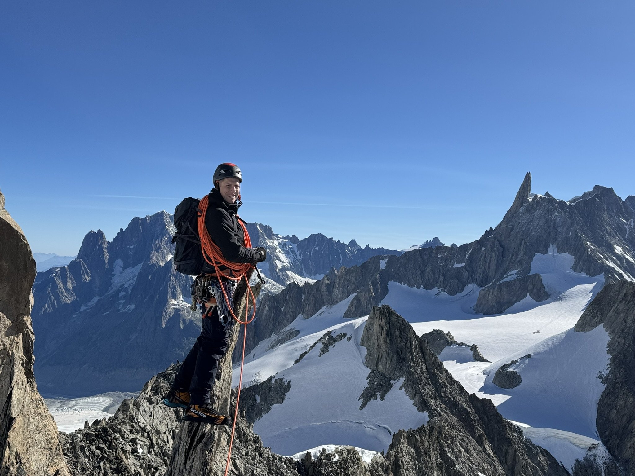 Obligatory photo on the Aiguilles d'Entrèves