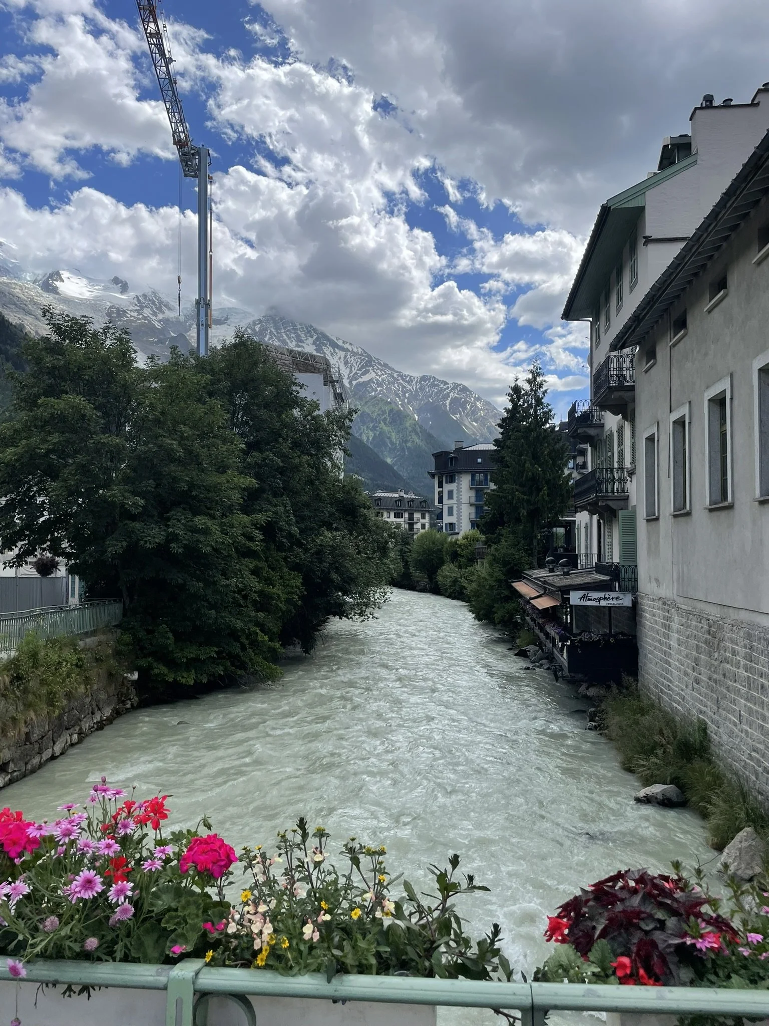 River flowing through Chamonix