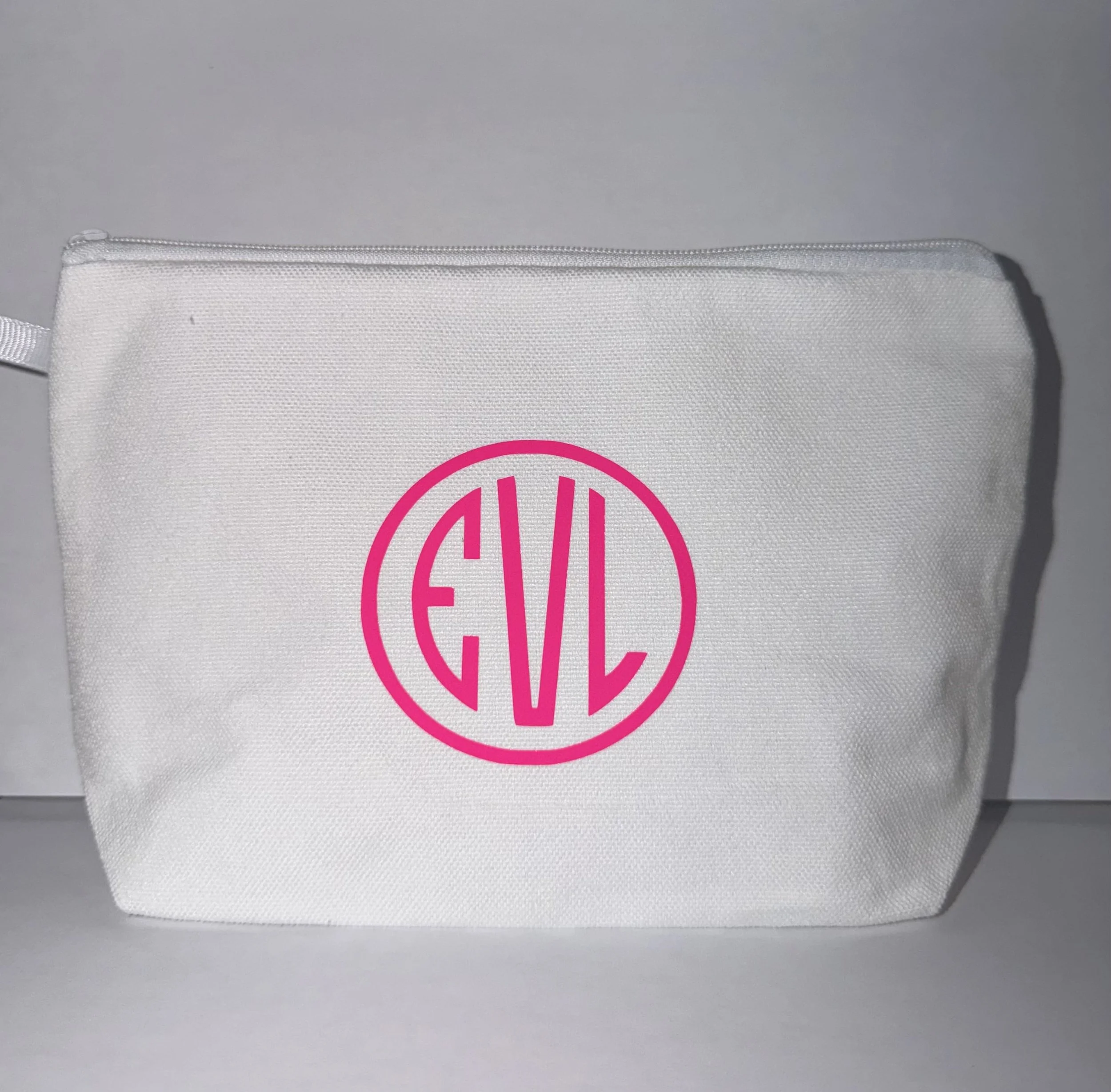 EVERYDAY CANVAS POUCH - CIRCULAR MONOGRAM