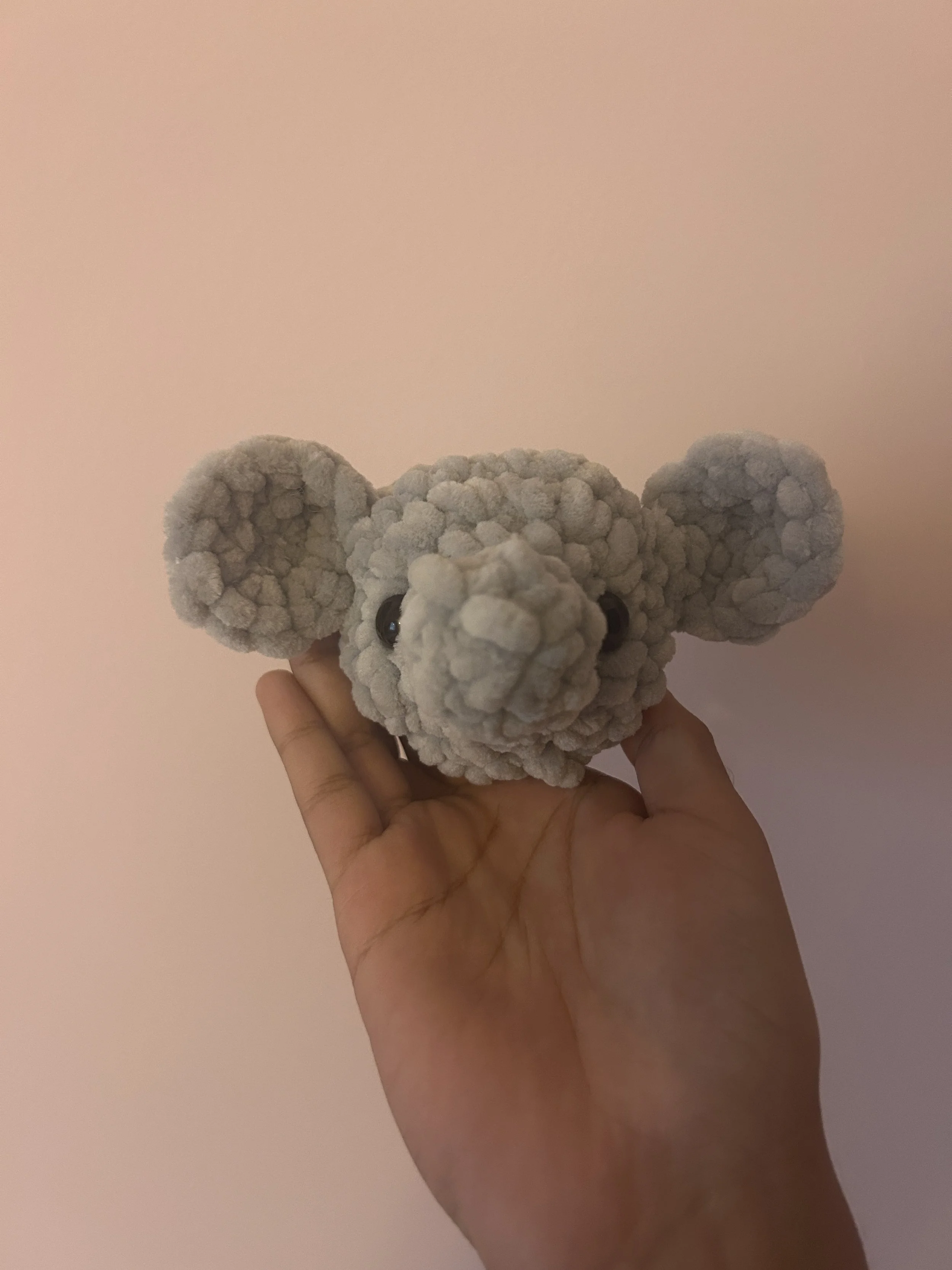 GREY CROCHET ELEPHANT