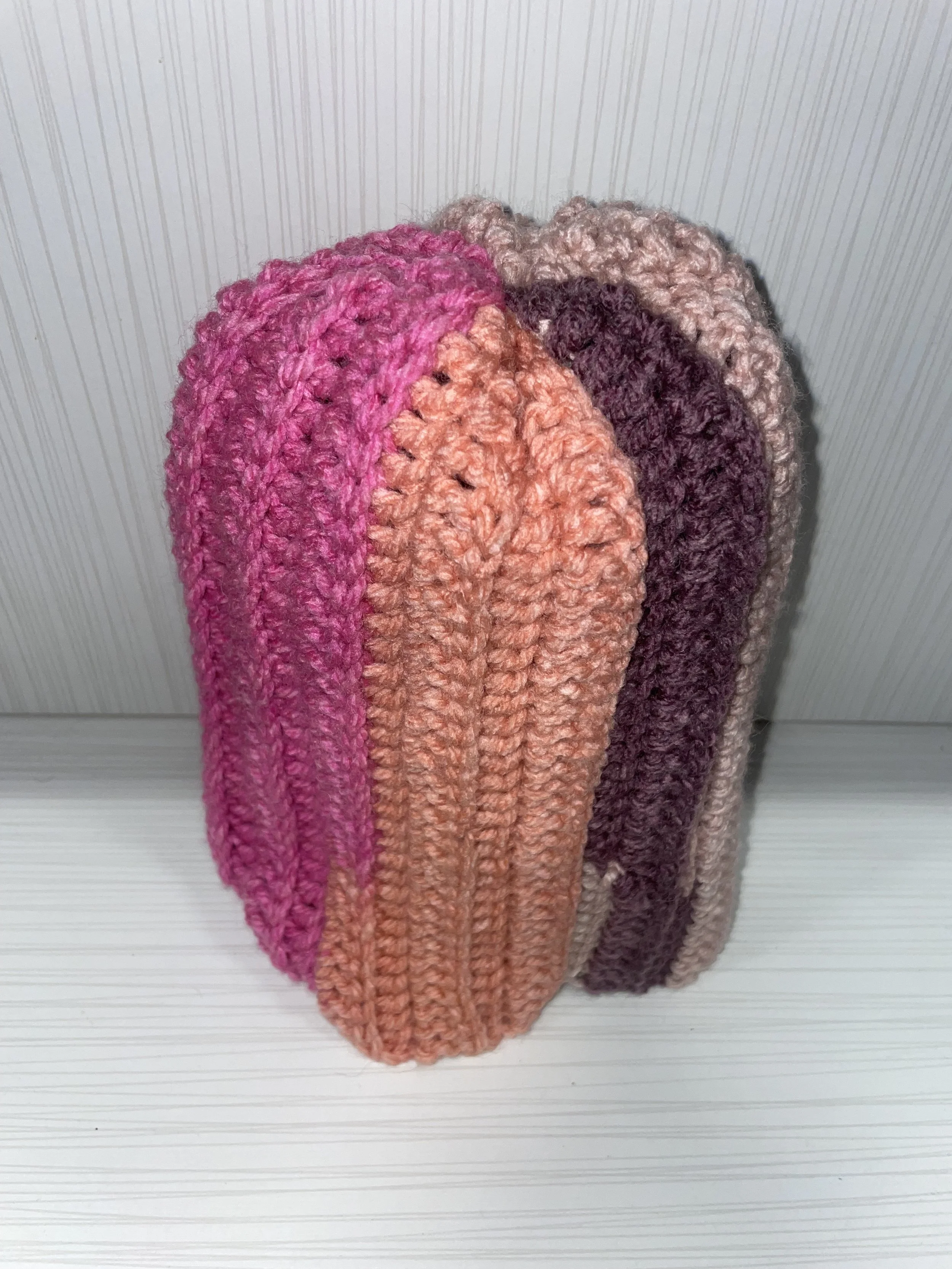 CROCHET PINK PATCH BEANIE