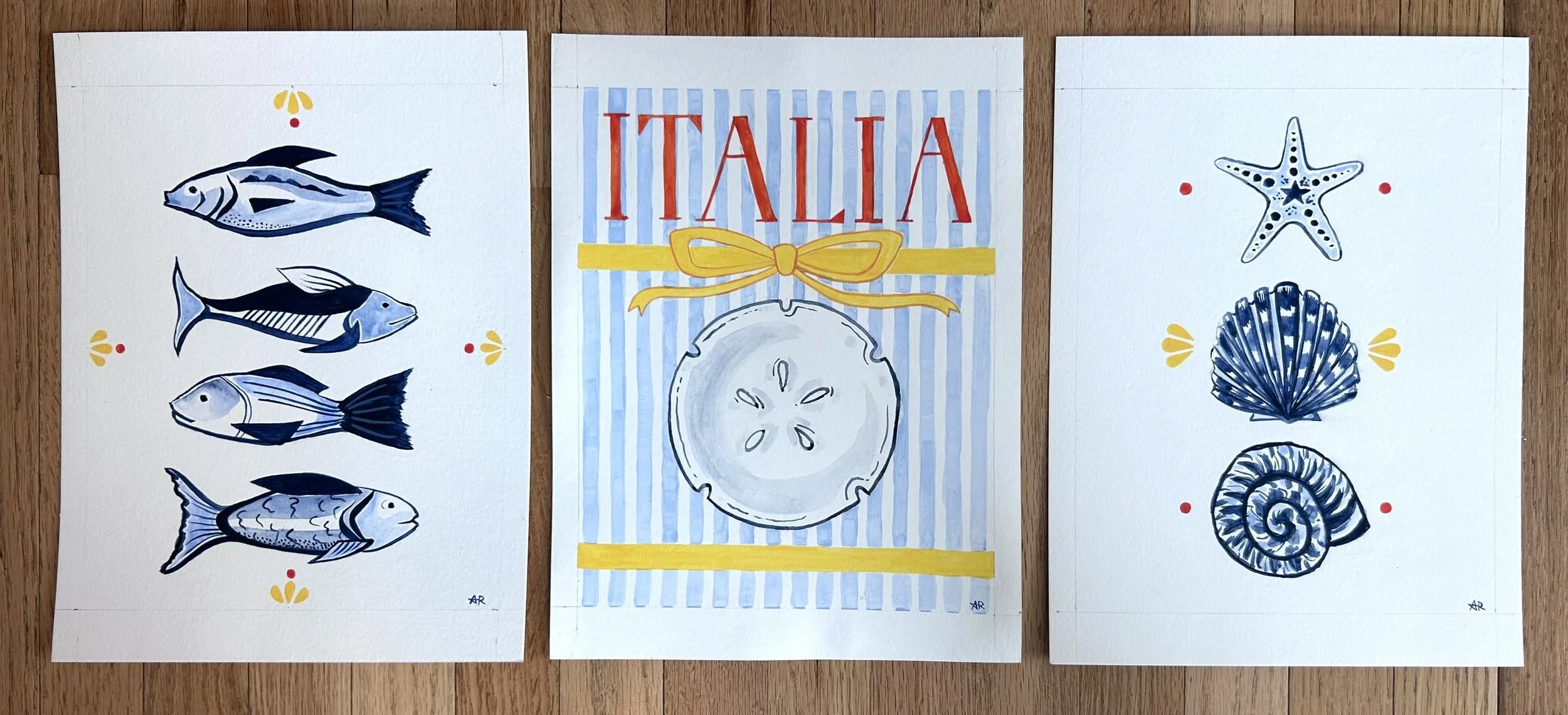 COASTAL ITALIA PRINT SET
