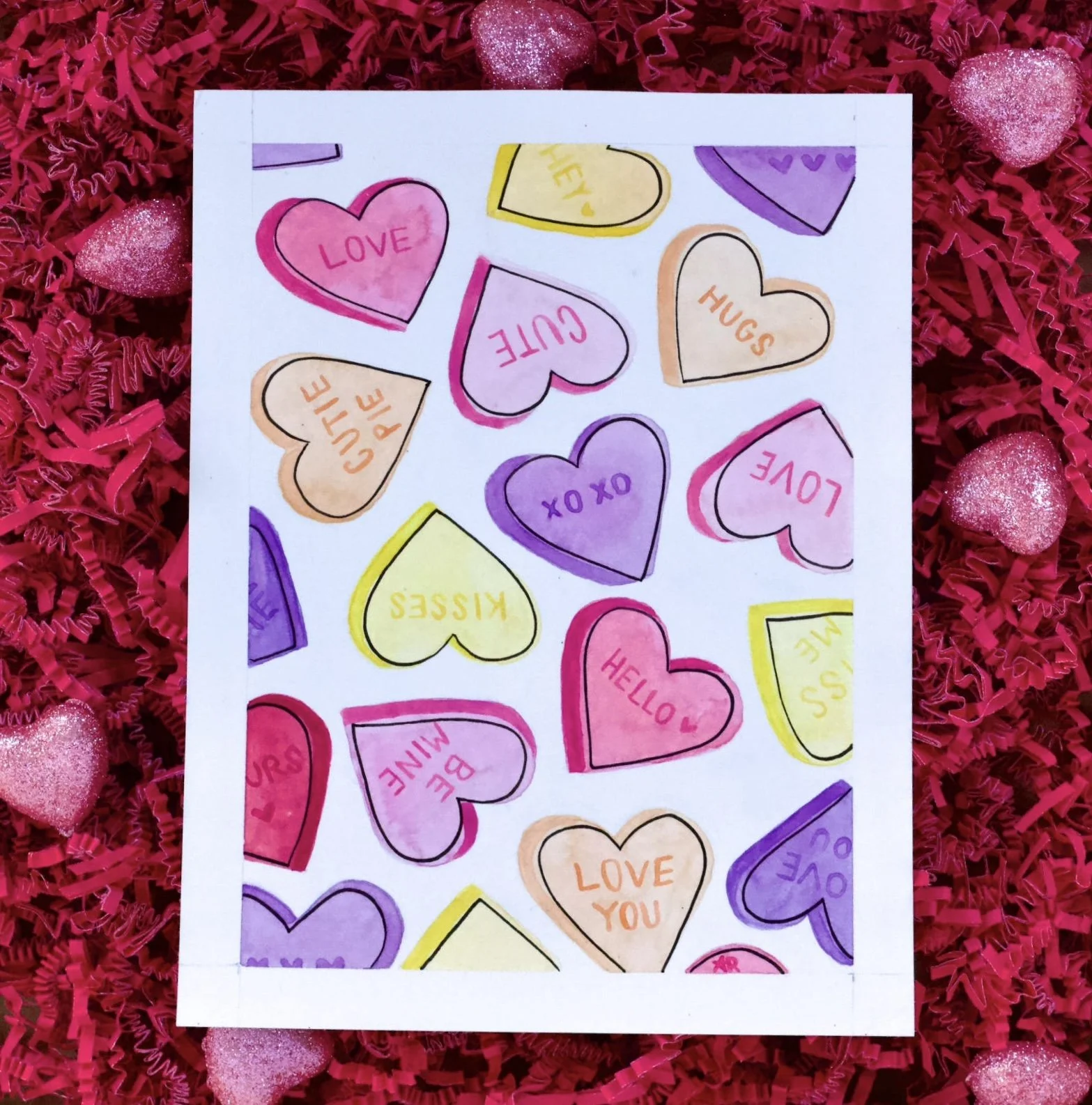 CANDY HEARTS PRINT