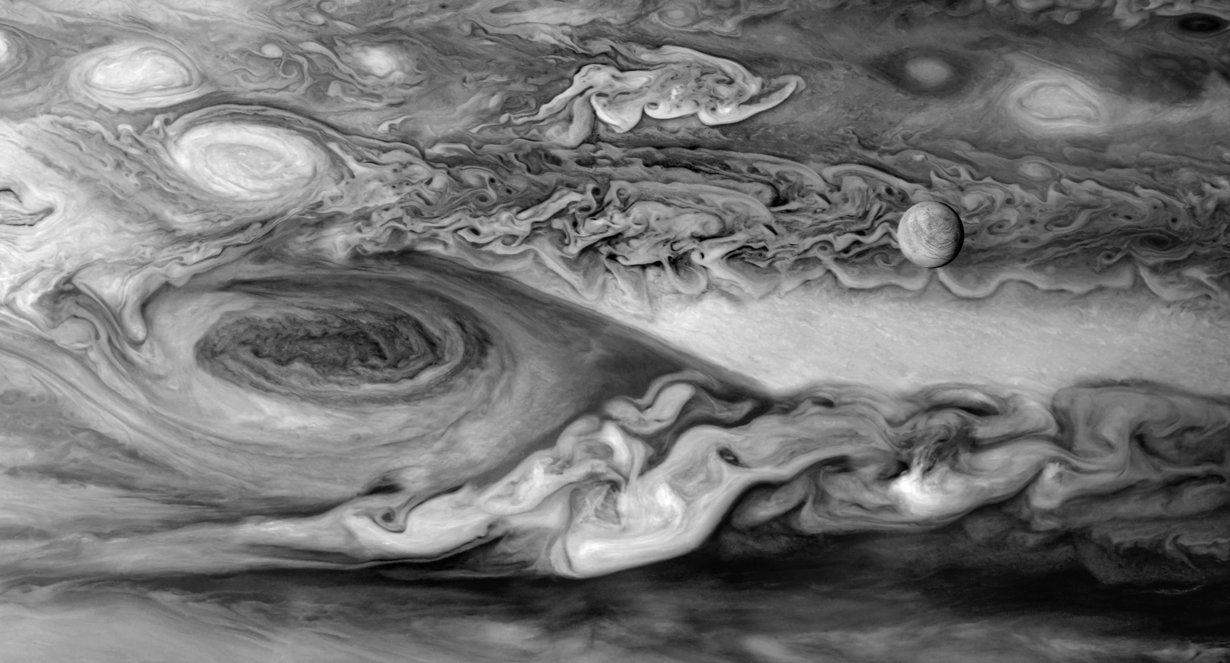 EUROPA AND JUPITER’S GREAT RED SPOT