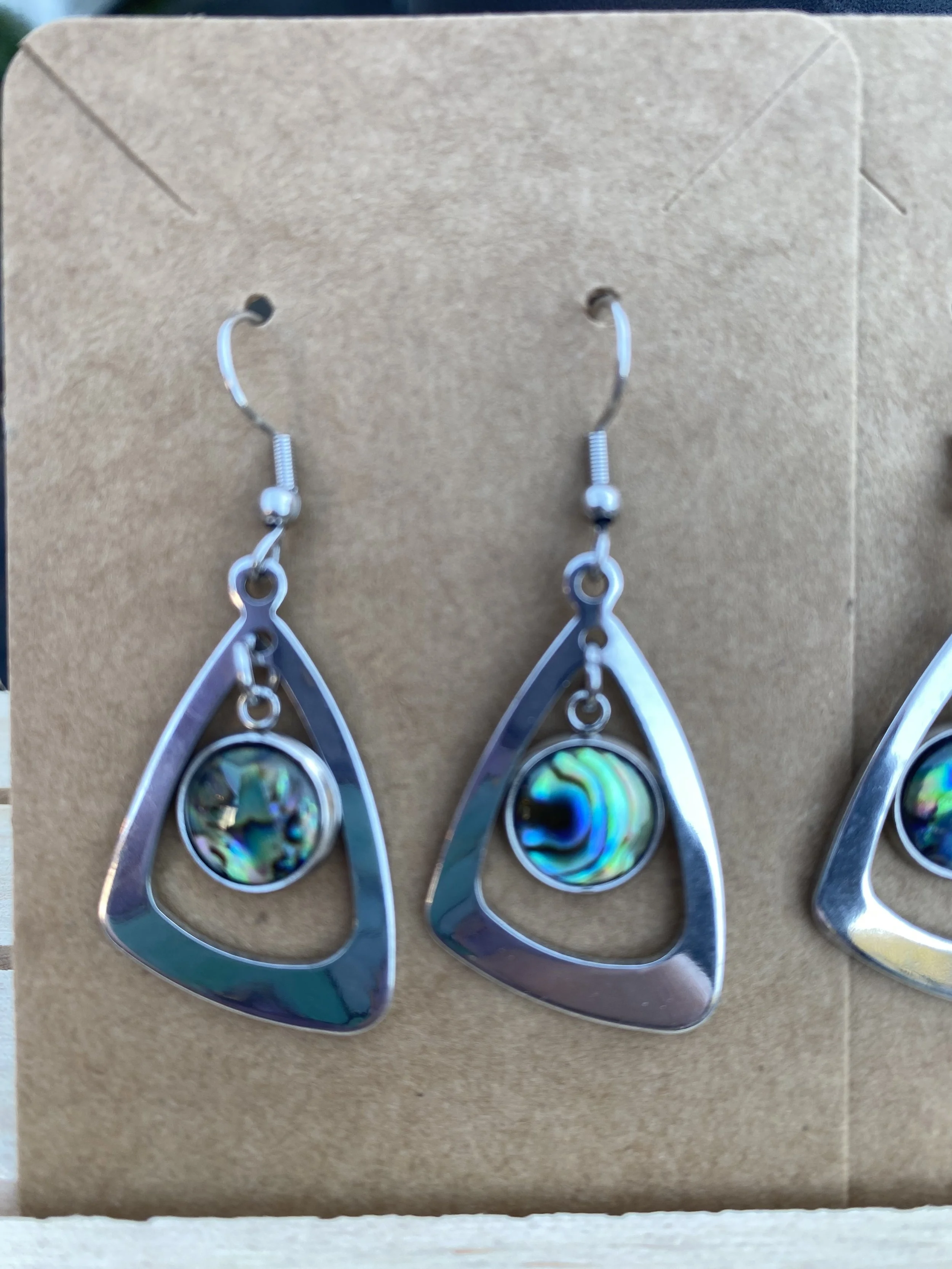 Abalone dangle earrings