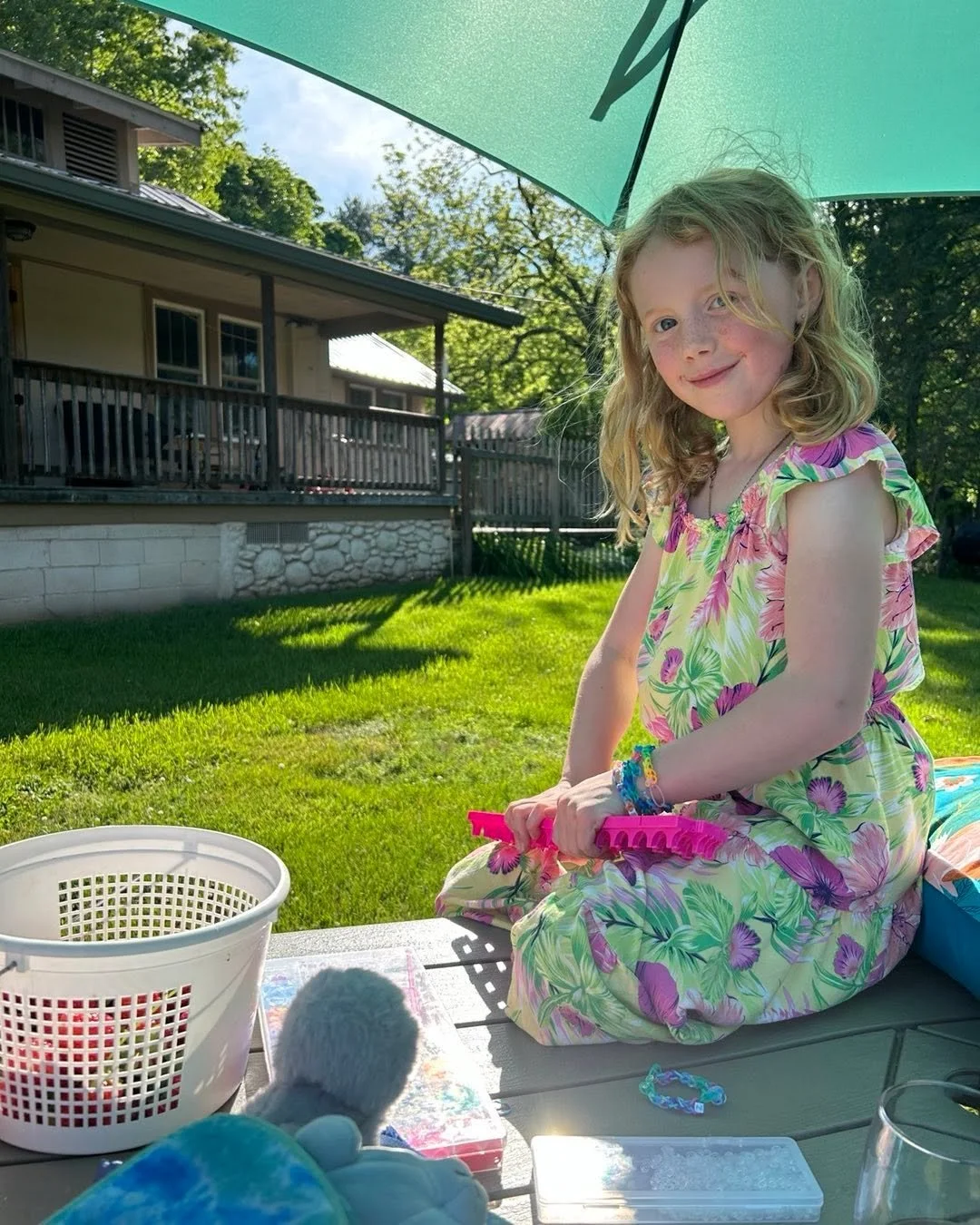 Today Soren got home from school and ran out to the cherry tree to snack on fresh cherries.  Then we picked a bucket of strawberries, made energy balls with honey from our hives and Soren crafted while i gardened. I always wanted a working farm, but 