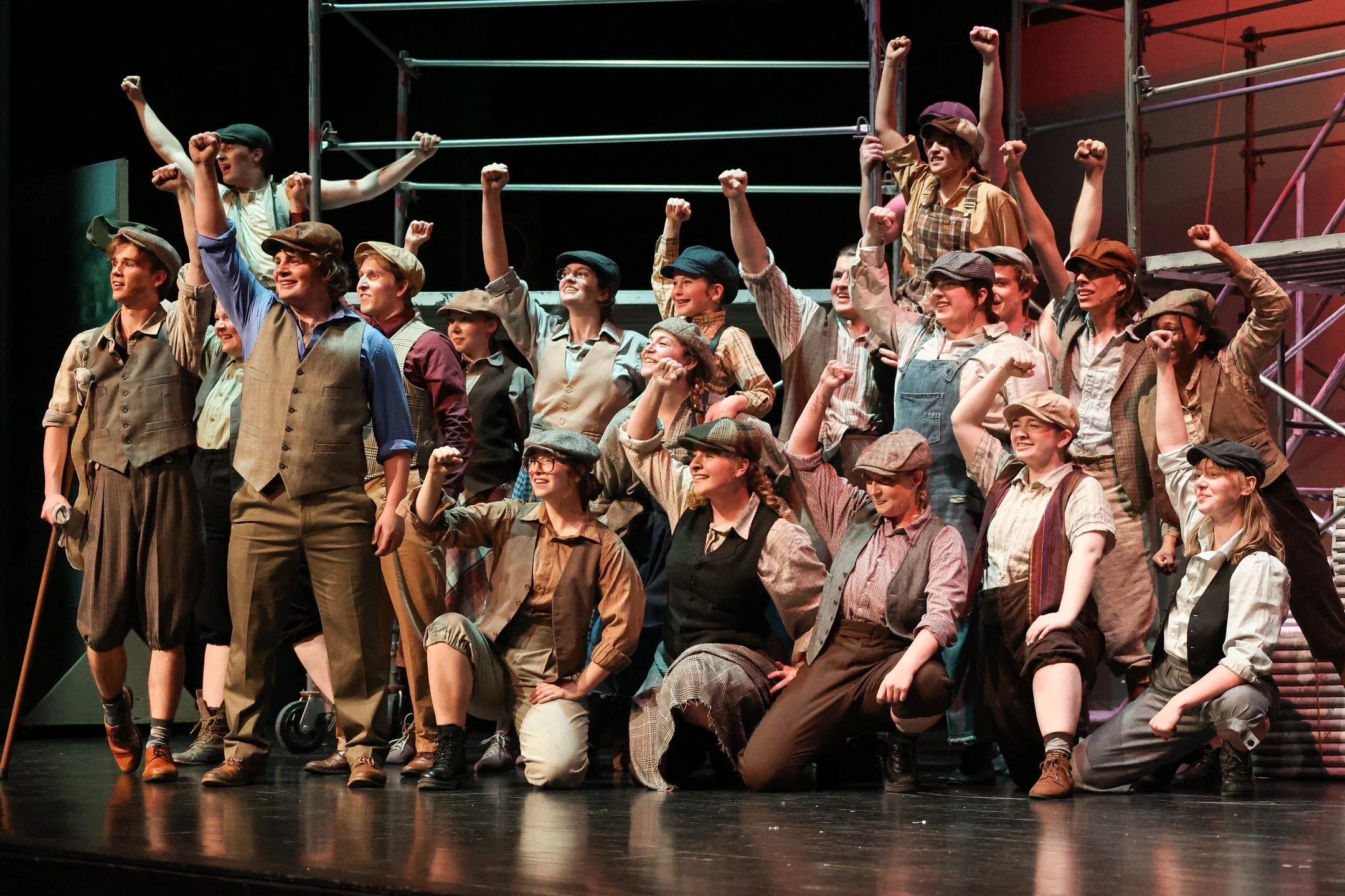 Newsies
February 2026 │ Olivet Nazarene University
Larsen Fine Arts Center &ndash; Kresge Auditorium
Hair/Makeup Designer: Marina Prather
Photos by: @reesekylaphotos