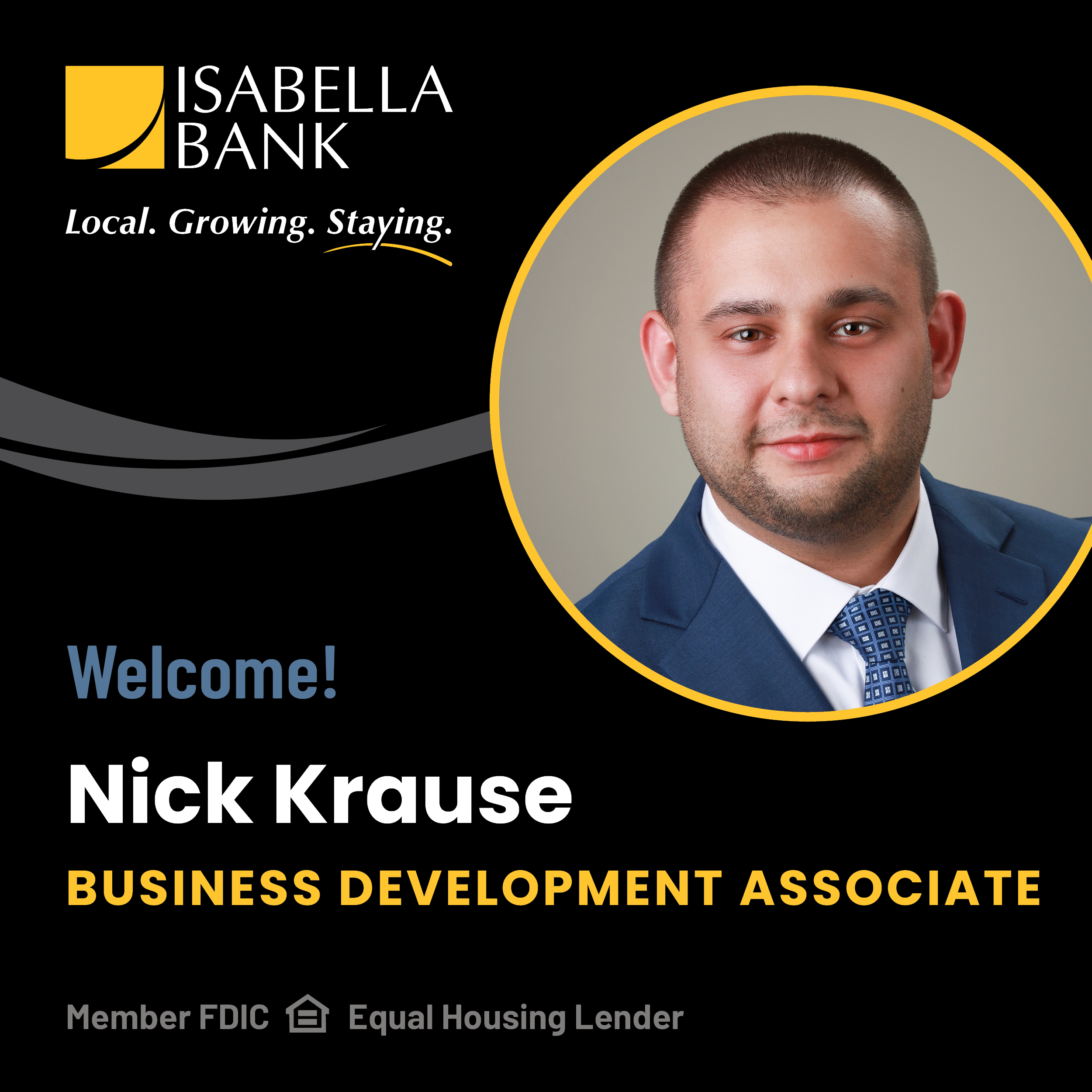 Isabella Bank Welcomes Nick Krause as Business Development Associate