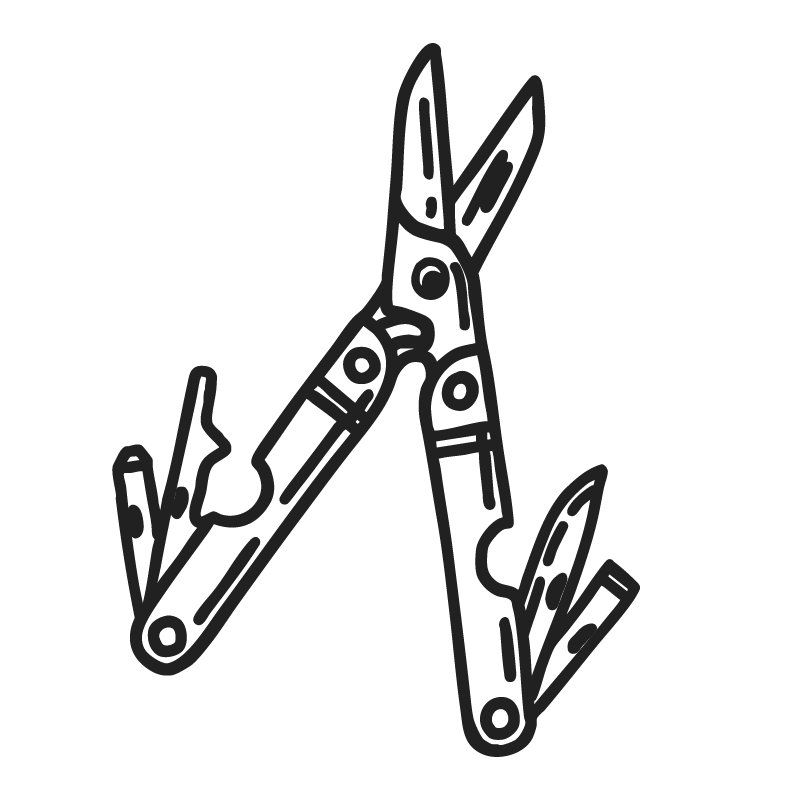 Multi-tool icon representing versatile execution