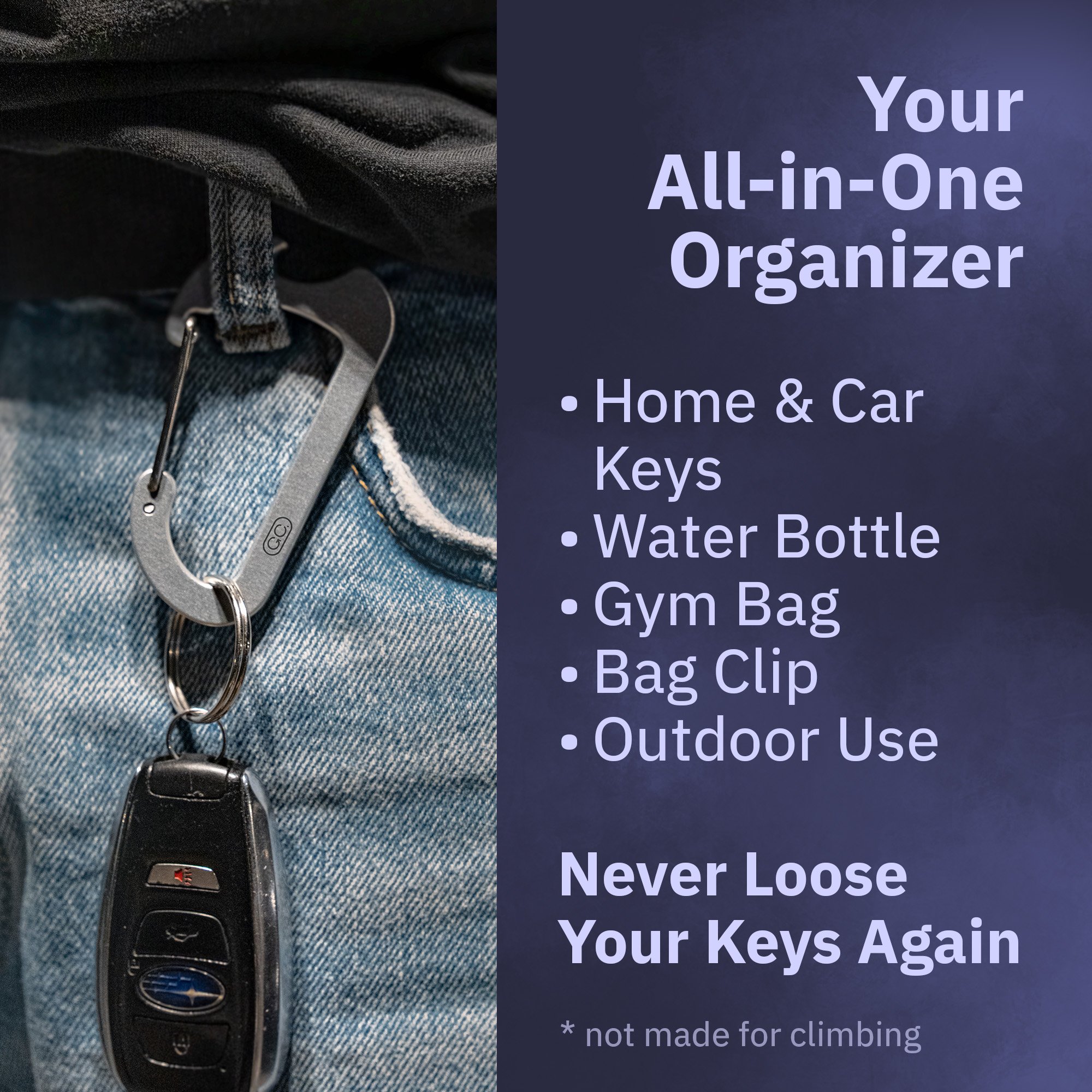 Amazon carabiner every day carry keychains keys clip