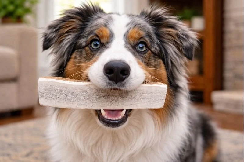 Half Split Elk Antler Dog Chew