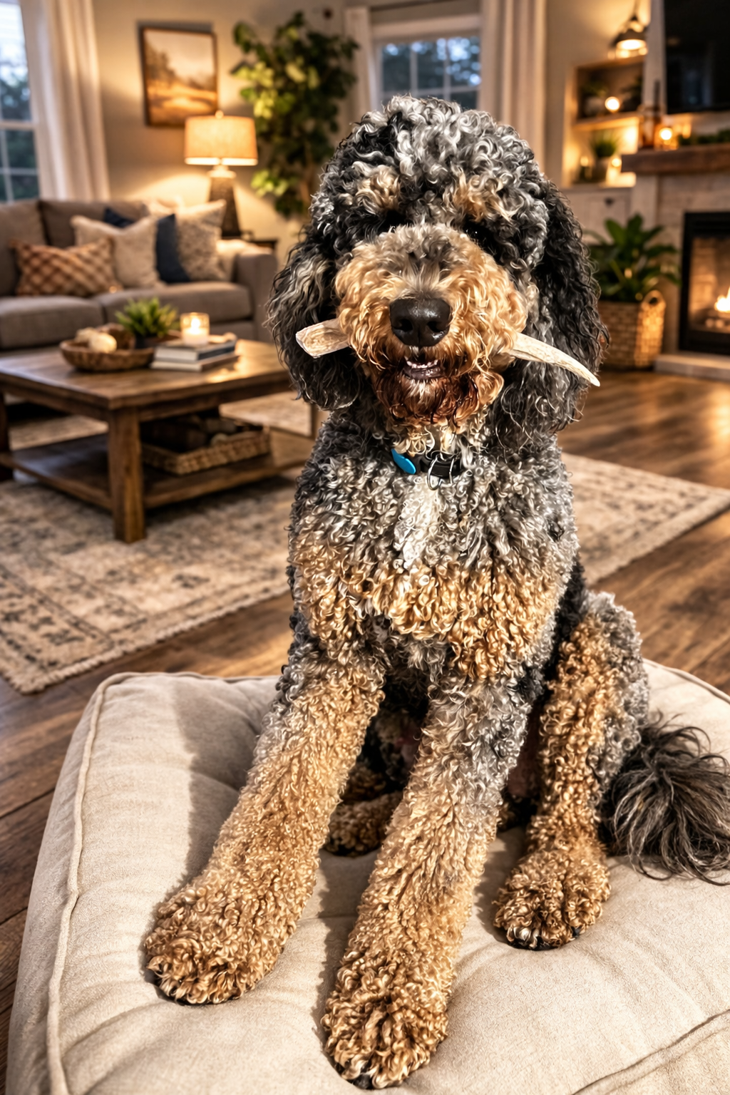 Dog with Antler in Mouth.png