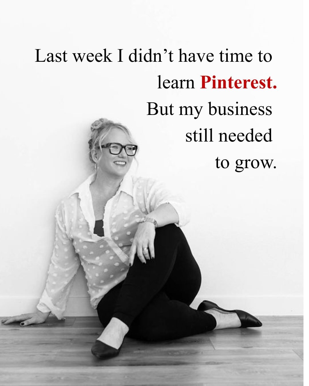 I didn&rsquo;t have time to learn Pinterest.

But my business still needed to grow.

And if you&rsquo;re running a business on your own&hellip;You already know the tension in that.

Everything matters.
But not everything fits.

So most things get pus