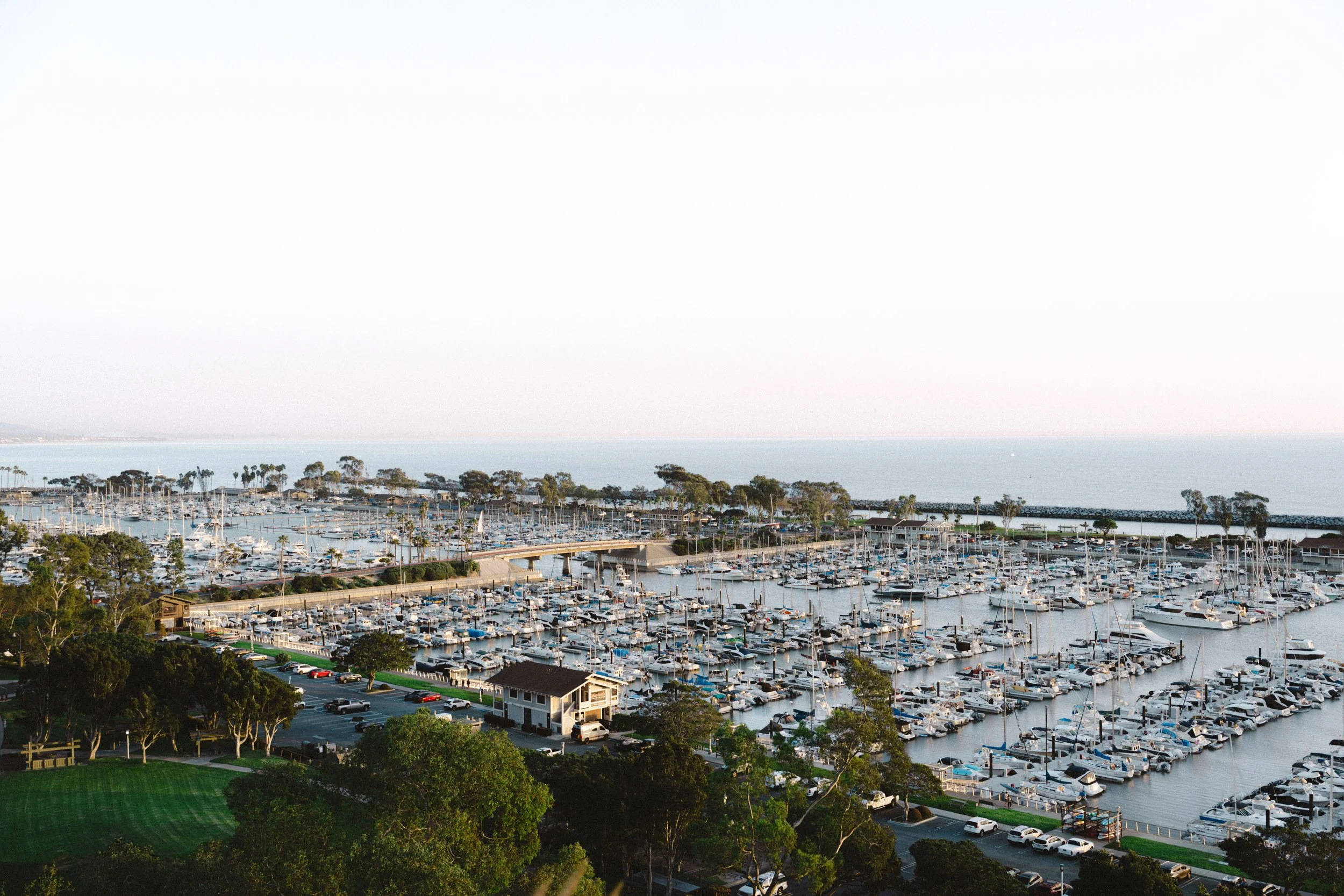 Scenic view of Dana Point Harbor and marina from Dana Point Bluff Trail by The Salt and Serenity Photography