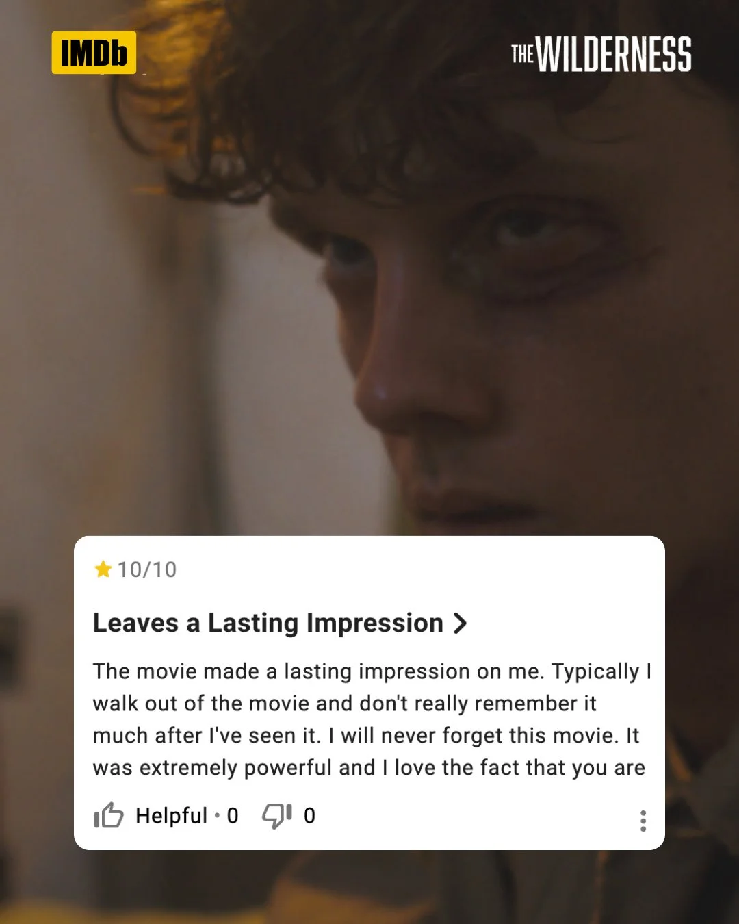 Have you watched The Wilderness? Comment &quot;IMDb&quot; and we&rsquo;ll DM you a direct link to review the film on @imdb. ⁠
⁠
⭐ Your review helps the film reach more people - and helps @unsilenced_now keep fighting to protect kids in the troubled t