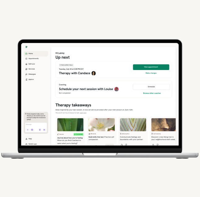 Between-session support for members