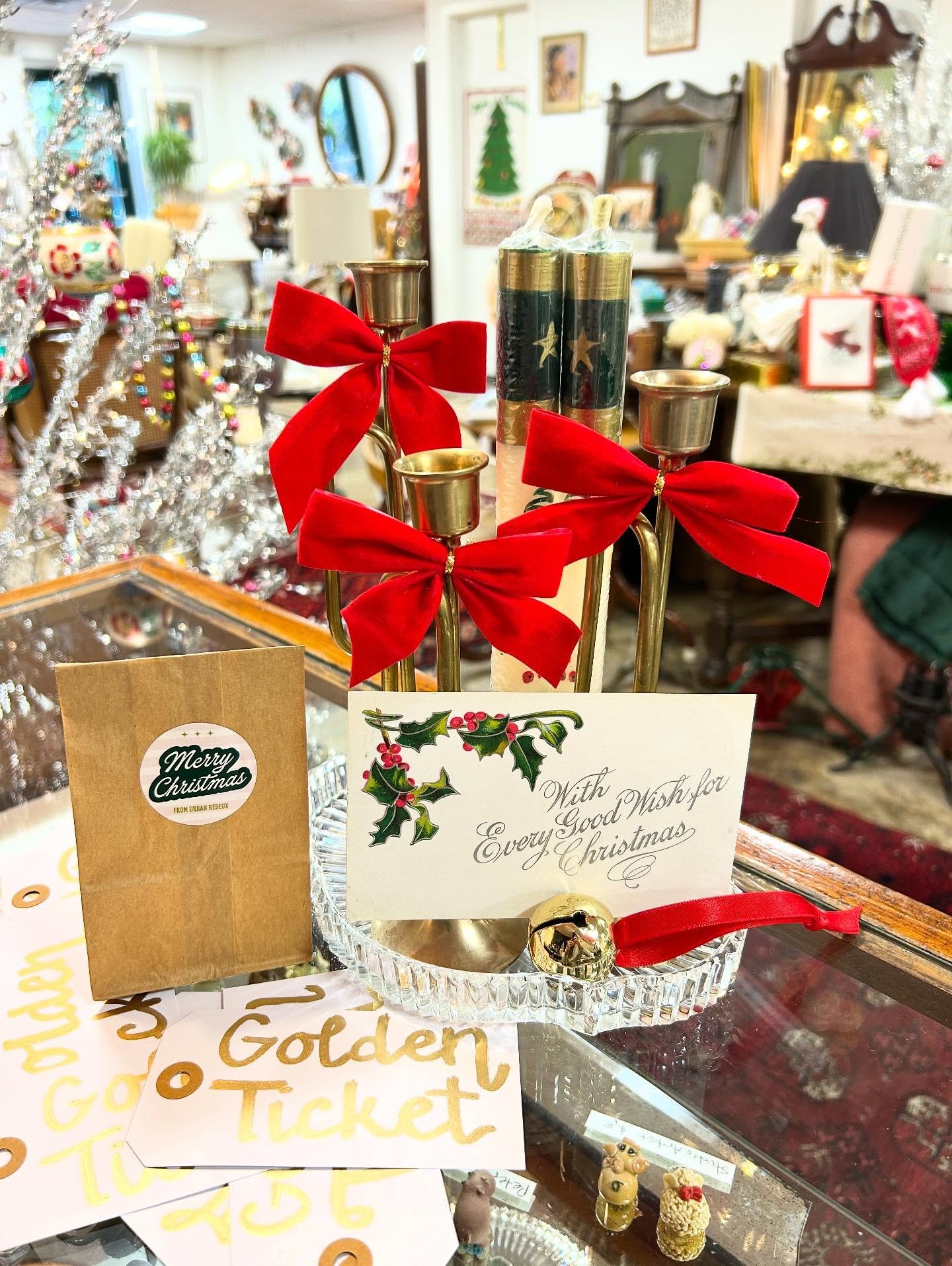 Urban Redeux was just featured in @marthastewart for the 10th time, and that&rsquo;s a good thing.

To celebrate, I&rsquo;ve hidden 10 Golden Tickets around the shop.
Find one &rarr; claim a Christmas goodie bag.

Every Golden Ticket winner will also