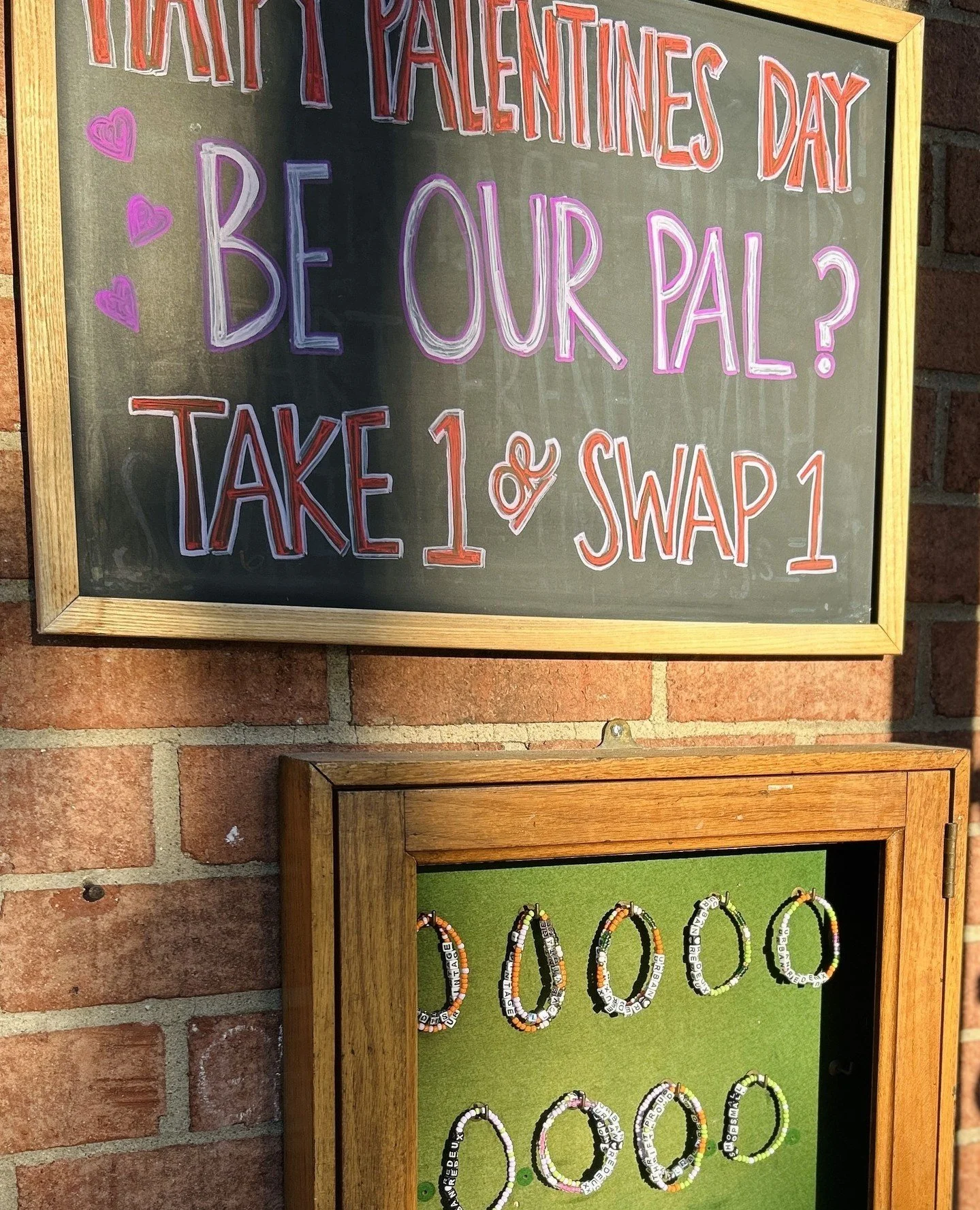 Valentine's Day: done.⁠
Making new friends: ongoing.⁠
Leave us a bracelet if you want, we pinky promise to wear it. Unless Viv steals it first.