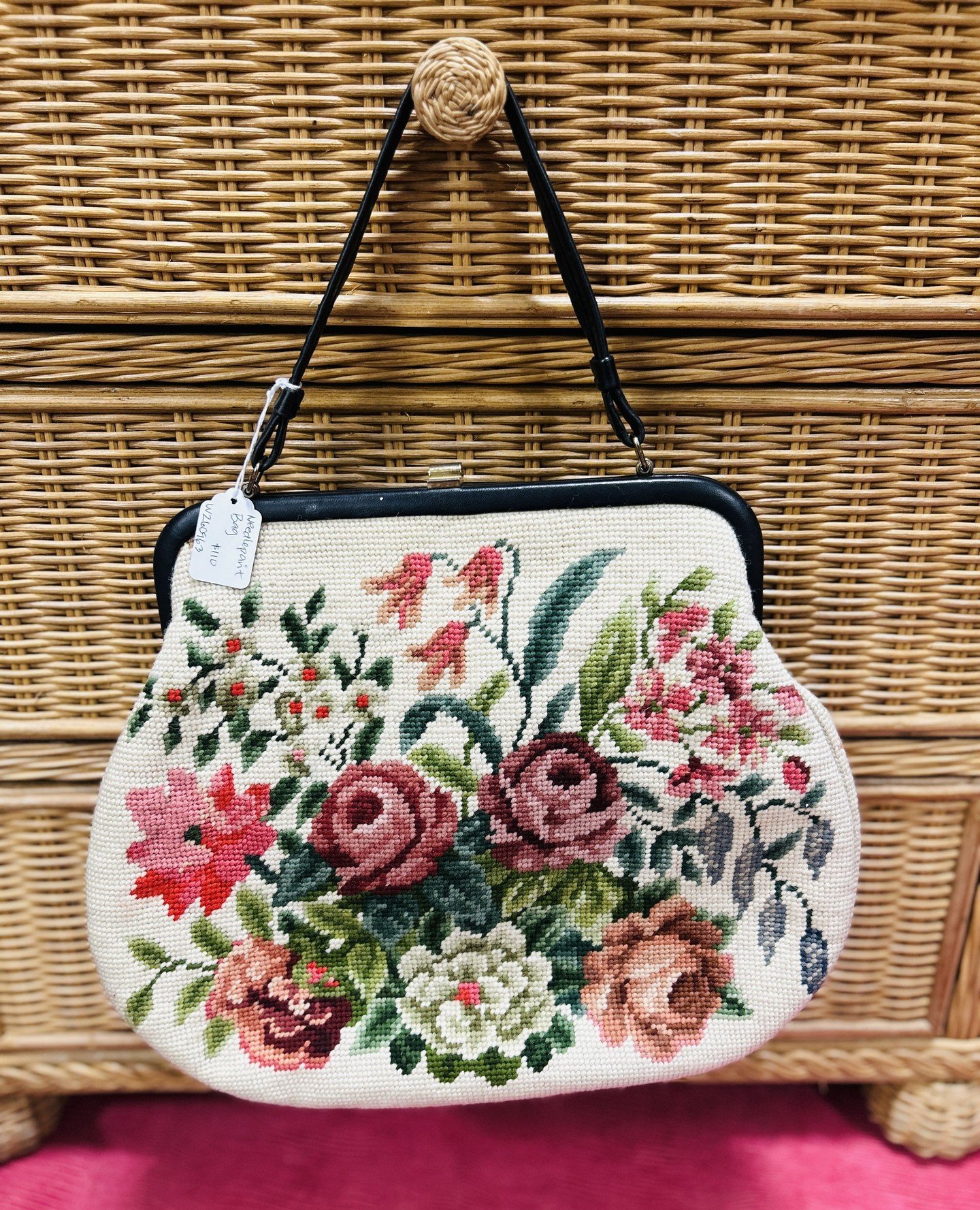Florals for spring? Groundbreaking.⁠
But make it vintage, hand-stitched, and entirely one of a kind? Revolutionary.⁠
This week's pick is a floral cross stitch handbag with quiet confidence and serious cool-girl energy.⁠
You could carry something ordi