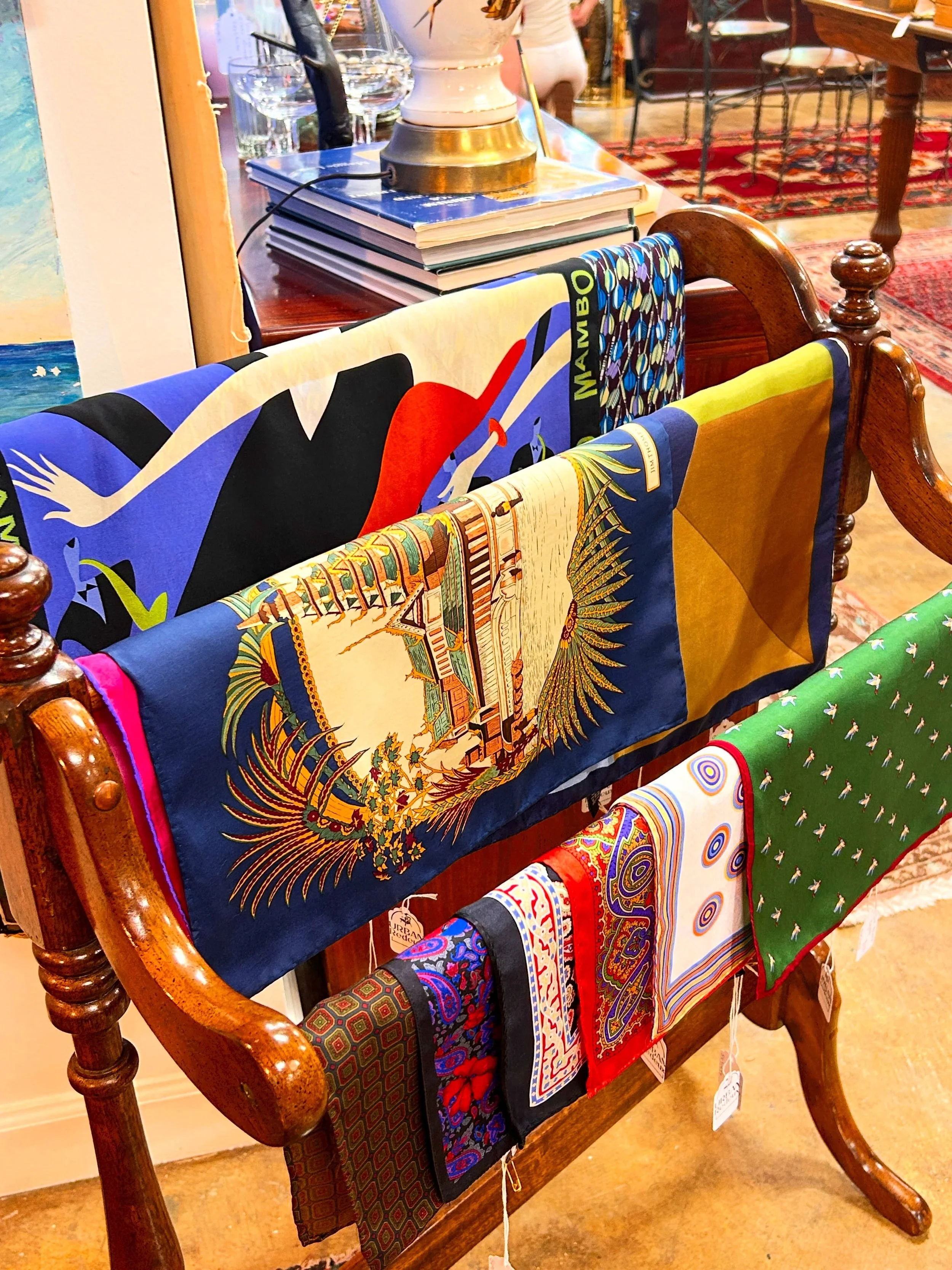 Slowly but surely we&rsquo;re getting through the 122 silk scarves we sourced recently. They&rsquo;re all getting a good wash, spot stain removal, crisp iron and priced to sell. Can you spot the one Herm&egrave;s that was hiding in the lot?
#vintages