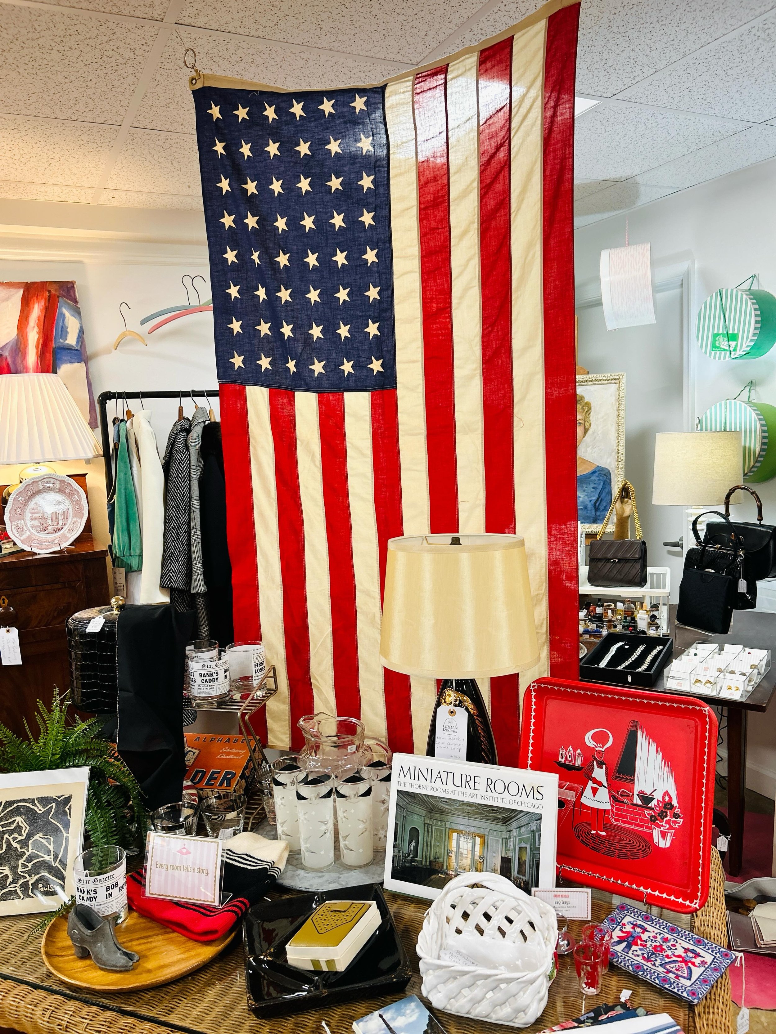 It&rsquo;s July!
USMNT made it to the knockout round of World Cup, the 4th is right around the corner and Americas Favorite pastime is in full swing- no pun intended. Brand new to the shop is this vintage 3x5 Everwear 48 Star Flag. Grab it before the