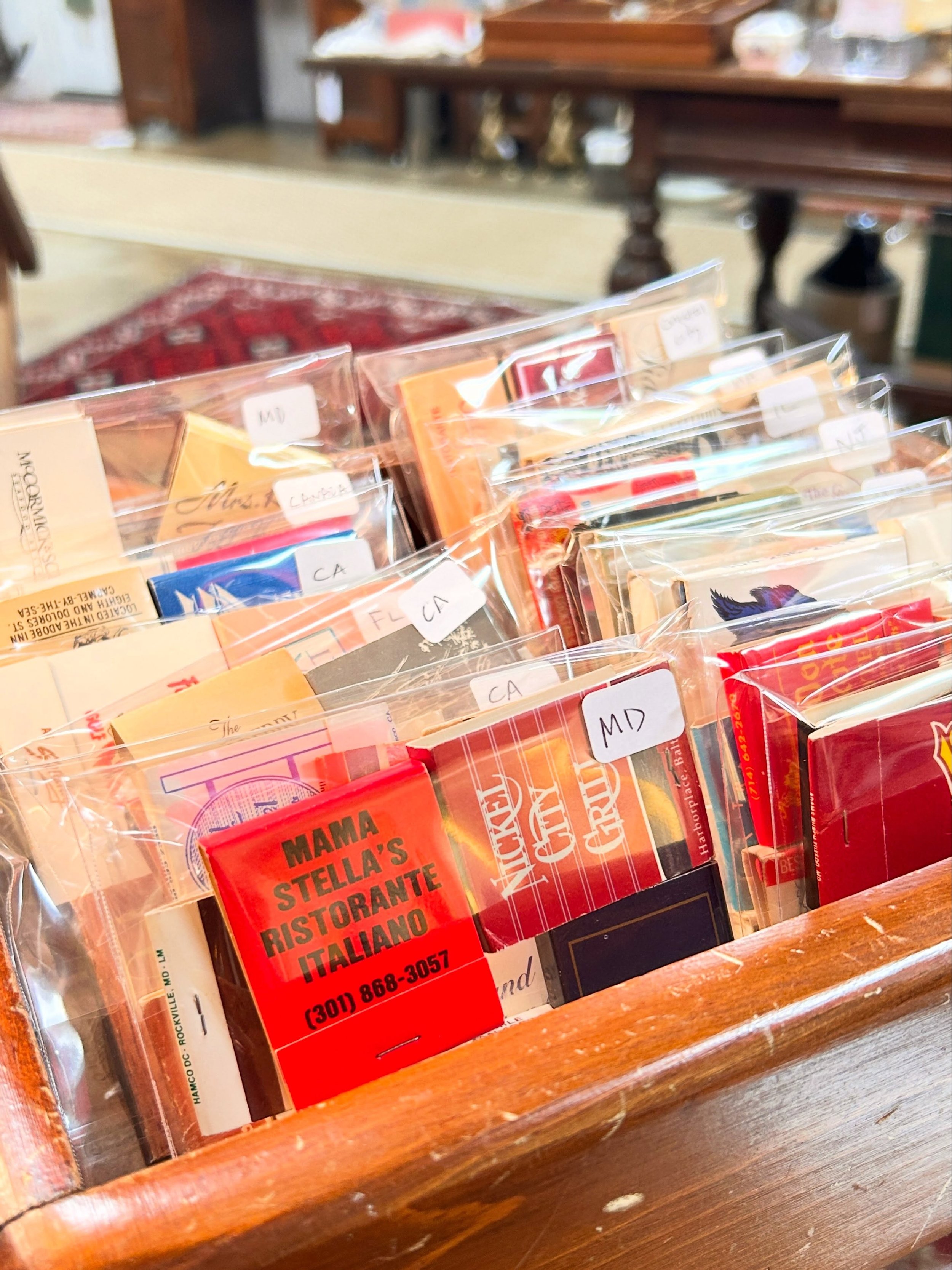 Matchbook Bundles have been restocked. Choose you collection based on location-18+locations worldwide represented with more to come. $6.50 each for a 6 pack of vintage matchbooks-great for bowl fillers, quick easy mini-gifts, or next to your favorite