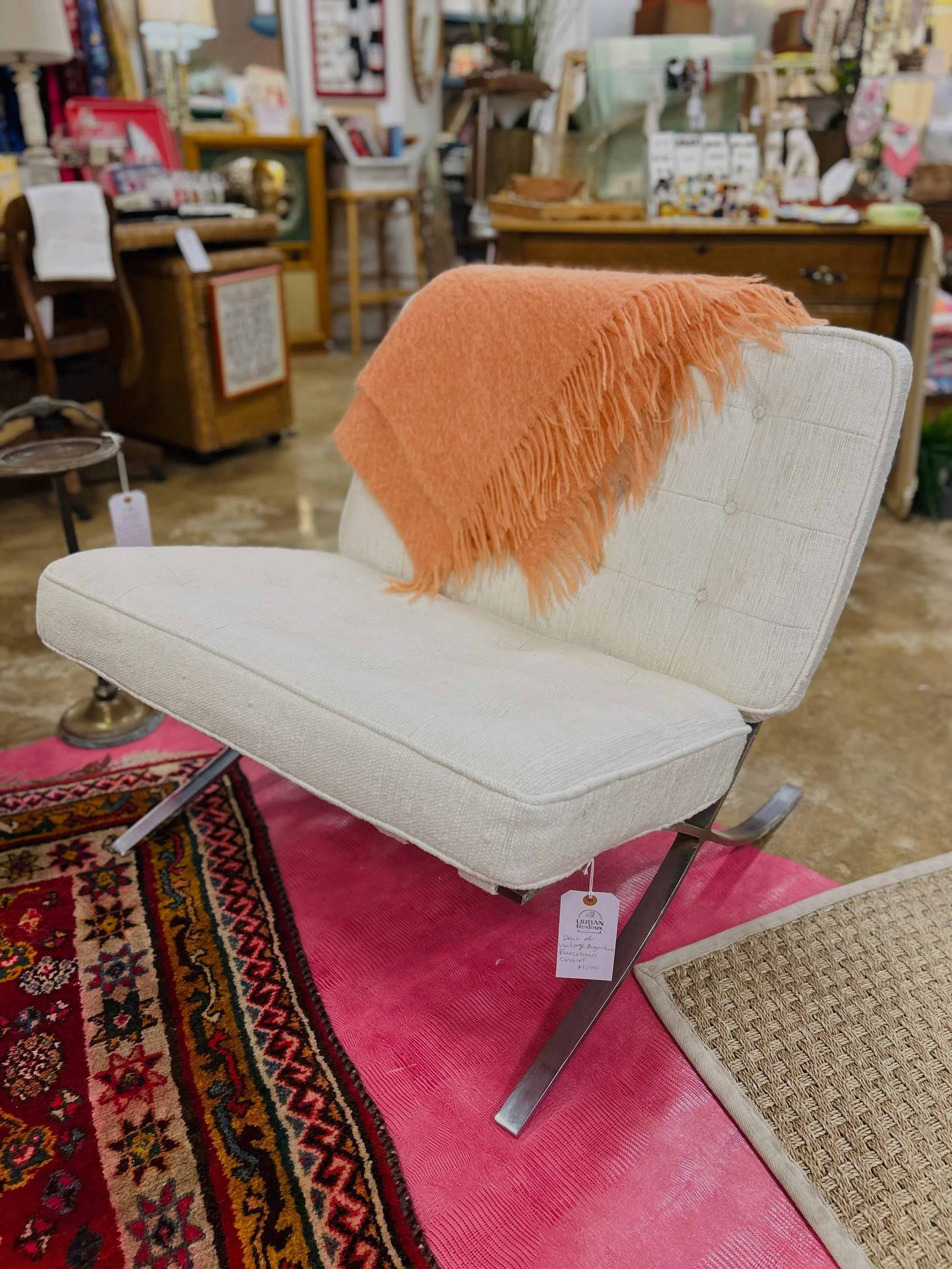Happy Labor Day. You should take a load off-specifically in one of these Argentinian Barcelona-style Chairs. Heavy, comfy, sexy as can be-what more could you ask for?