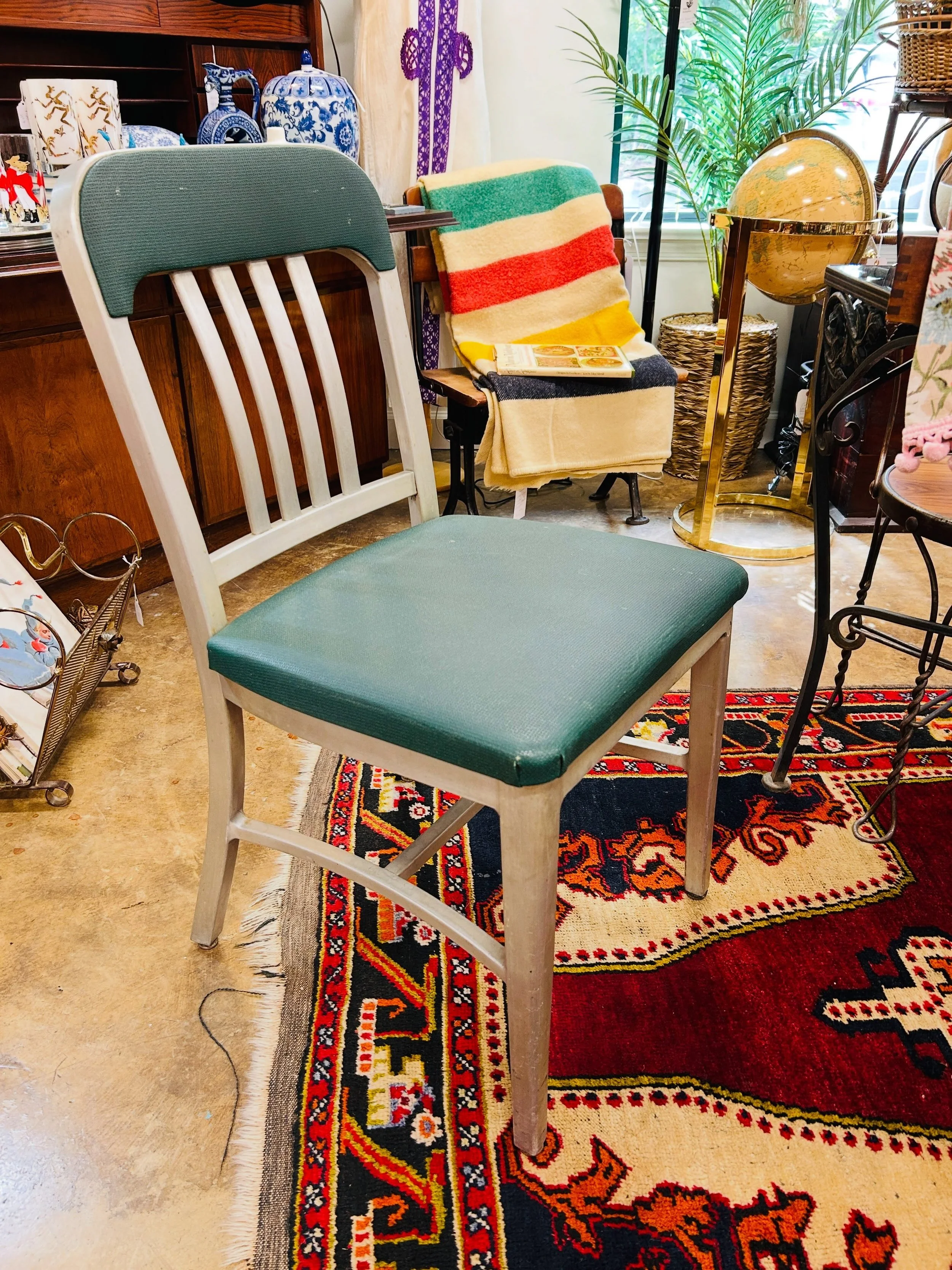 Five GoodForm chairs walk into a vintage shop&hellip;

And no, I&rsquo;m not splitting them up. 😂

These vintage aluminum GoodForm chairs by General Fireproofing Co. still have their original maker labels, green upholstery, and plenty of evidence of