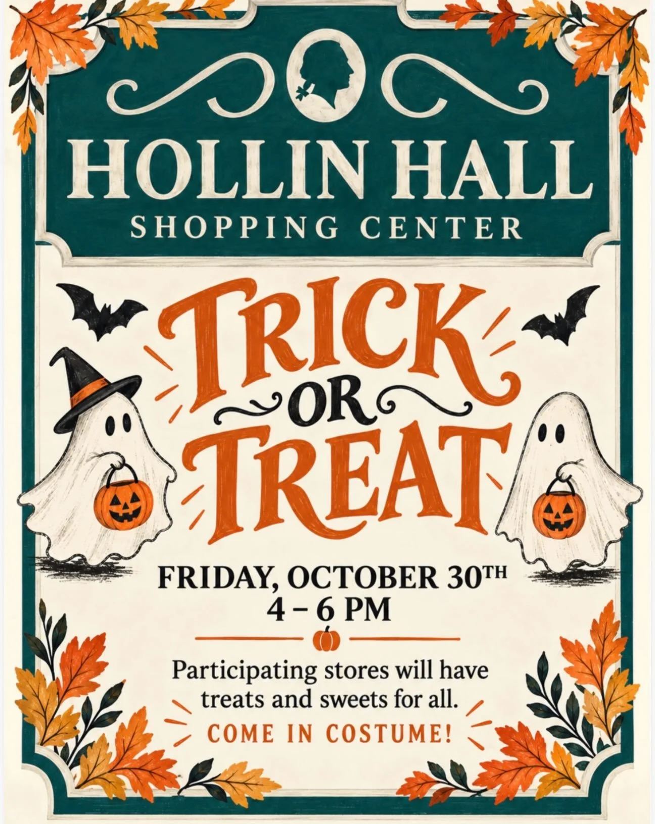 We&rsquo;re excited to kick off our first community-wide collaboration with a little Halloween fun! 🎃 Put on your favorite costume and join us for an afternoon of trick-or-treating at Hollin Hall Shopping Center. Stop by your favorite neighborhood s