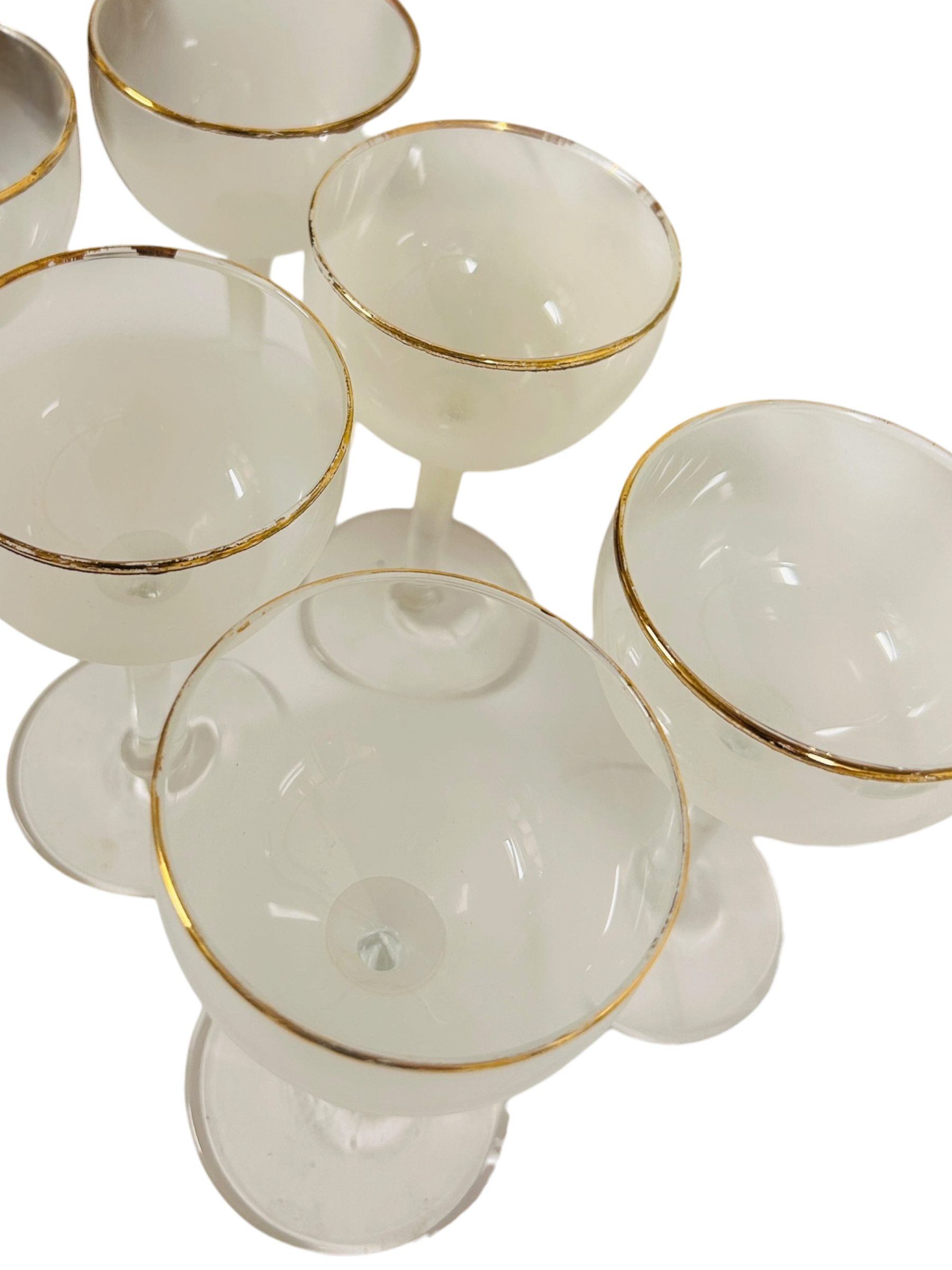Vintage Cocktail Glasses with Gold Rim.PNG