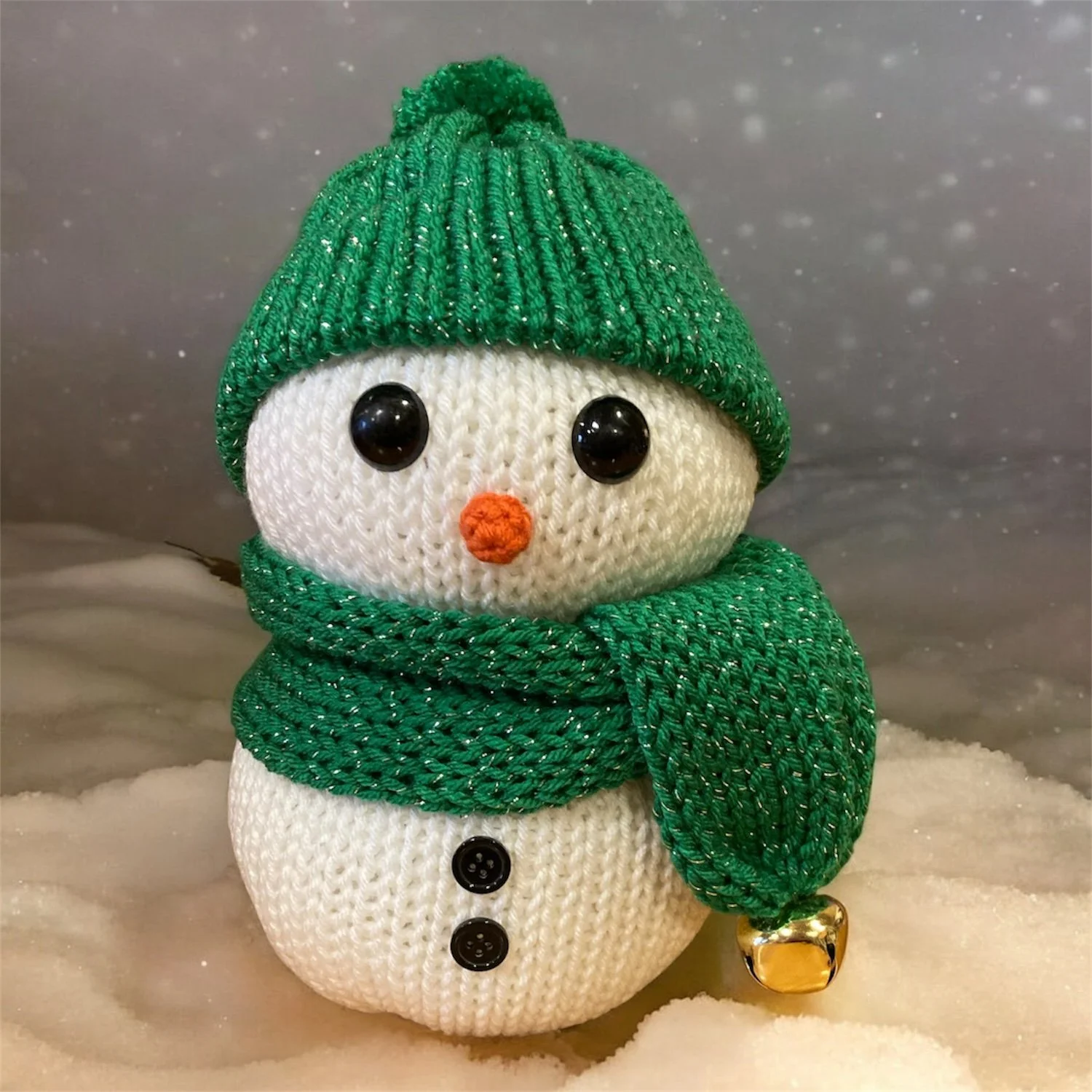 Handmade Knit Stuffed Snowman
